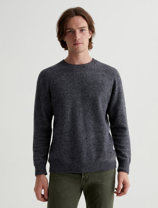 Cason Crew Heather Charcoal Classic Fit Long Sleeve Crew Neck Sweater Mens Top Photo 1