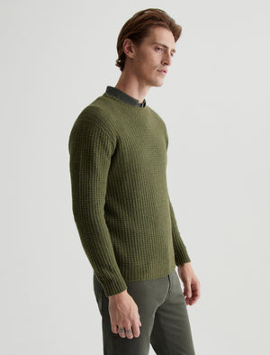 Jason Crew Fern Green Slim Crew Neck Sweater Photo 1