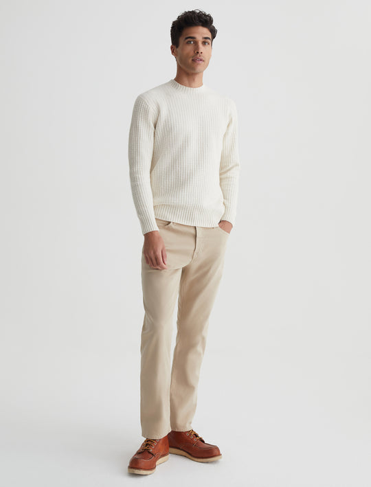 Jayson Crew Ivory Dust Slim Crew Neck Sweater Men Top Photo 4