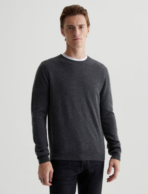 Beck Crew Legendary Grey Classic Long Sleeve Crew Neck Cashmere Sweater Photo 1