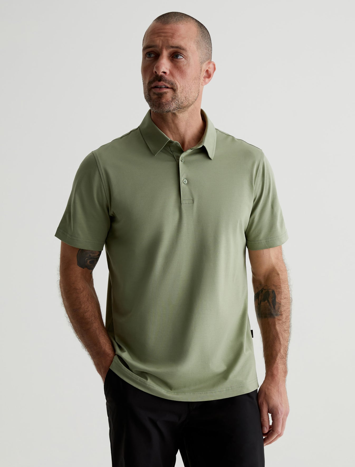Ace S/S Polo Bonsai Tree Classic Fit Short Sleeve Polo T-Shirt Men Top Photo 2