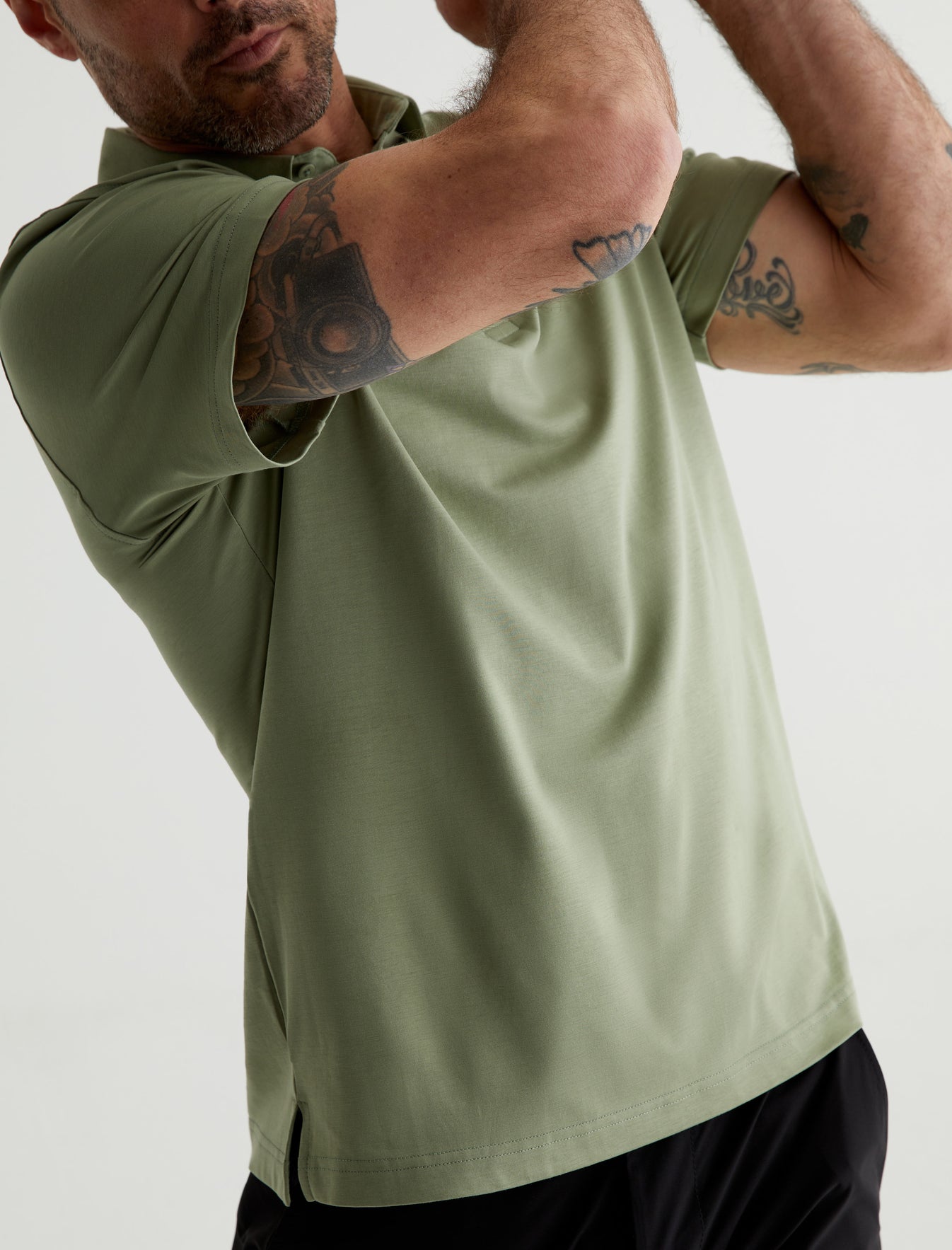 Ace S/S Polo Bonsai Tree Classic Fit Short Sleeve Polo T-Shirt Men Top Photo 6