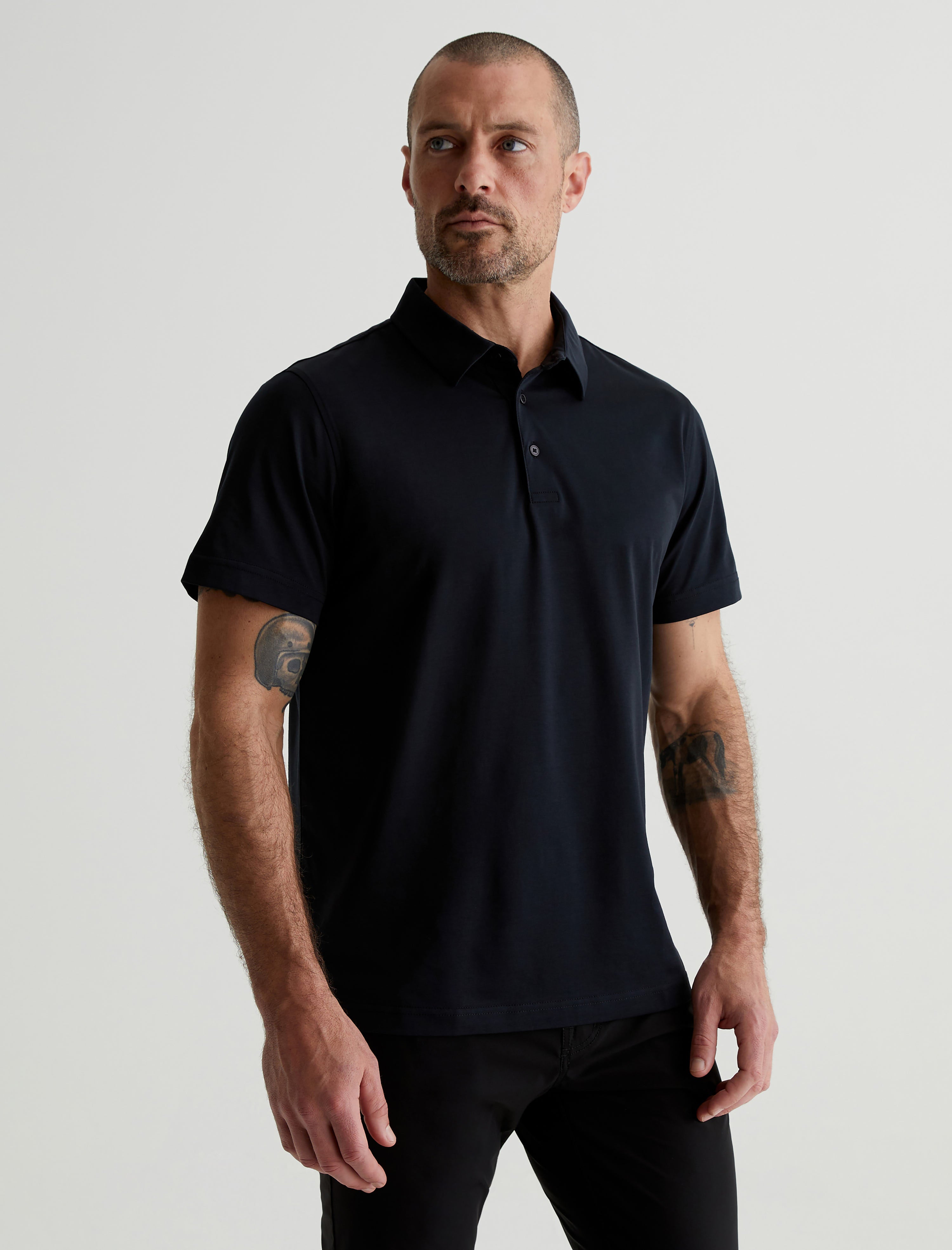 Ace S/S Polo True Black Classic Fit Short Sleeve Polo T-Shirt Men Top Photo 1