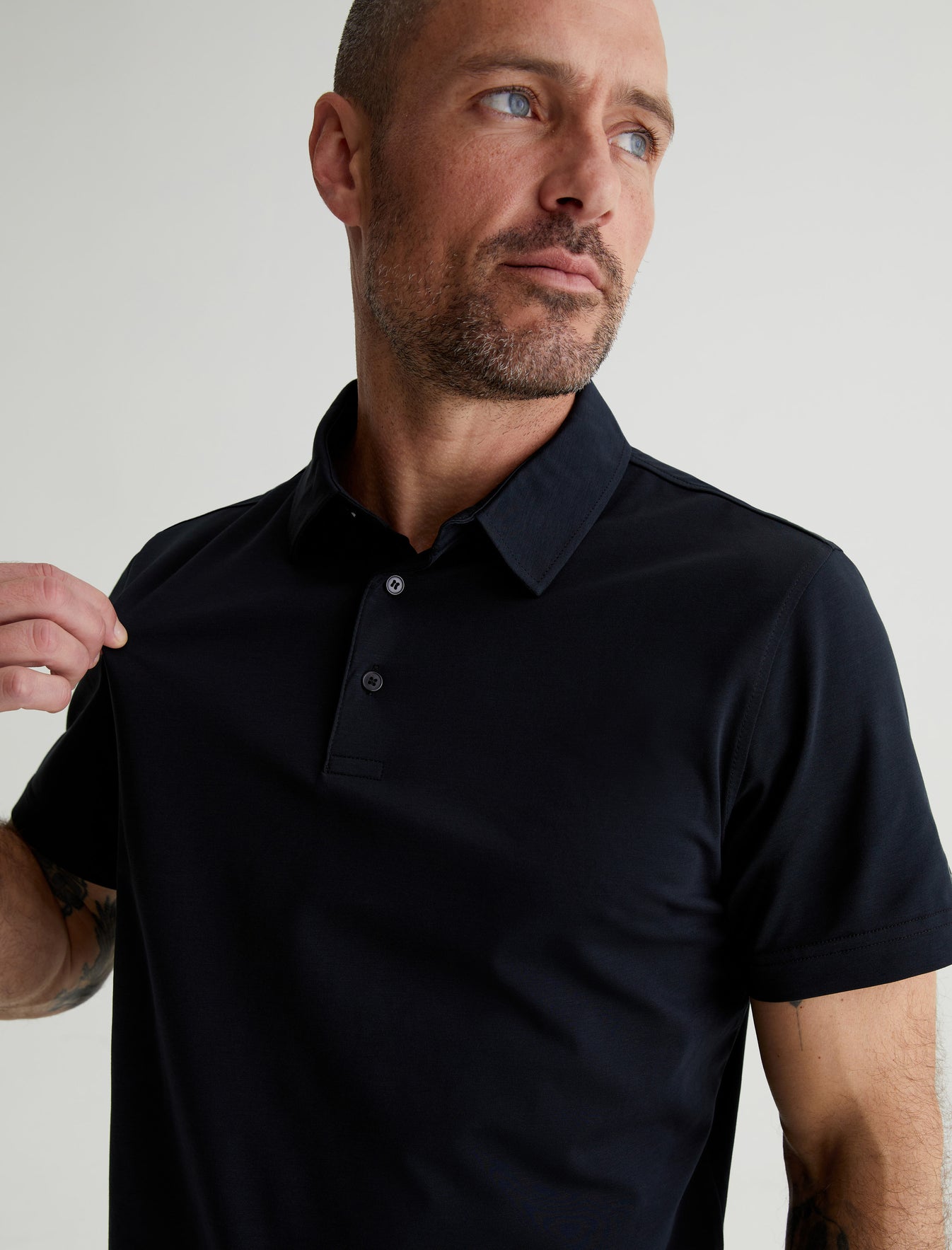 Ace S/S Polo True Black Classic Fit Short Sleeve Polo T-Shirt Men Top Photo 3