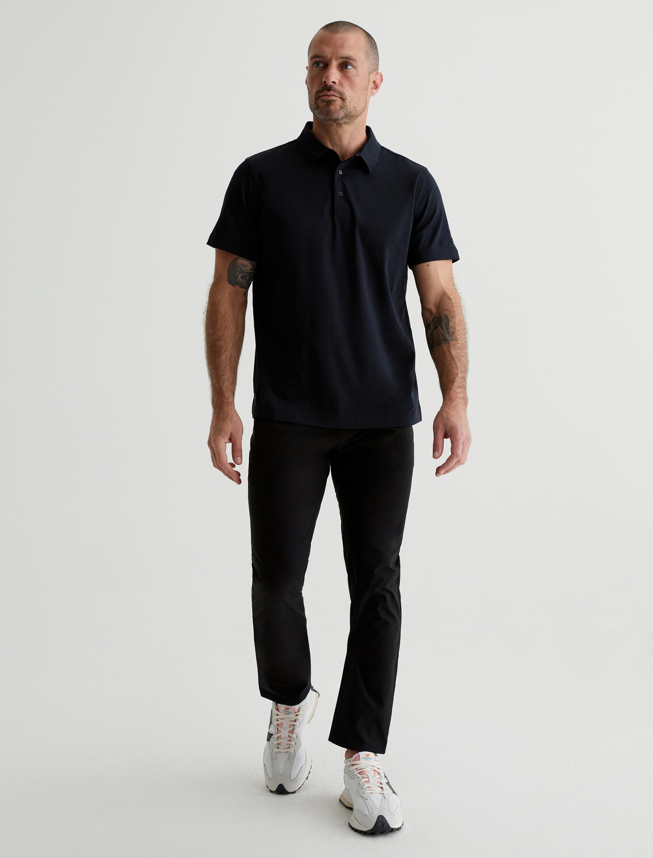 Ace S/S Polo True Black Classic Fit Short Sleeve Polo T-Shirt Men Top Photo 4