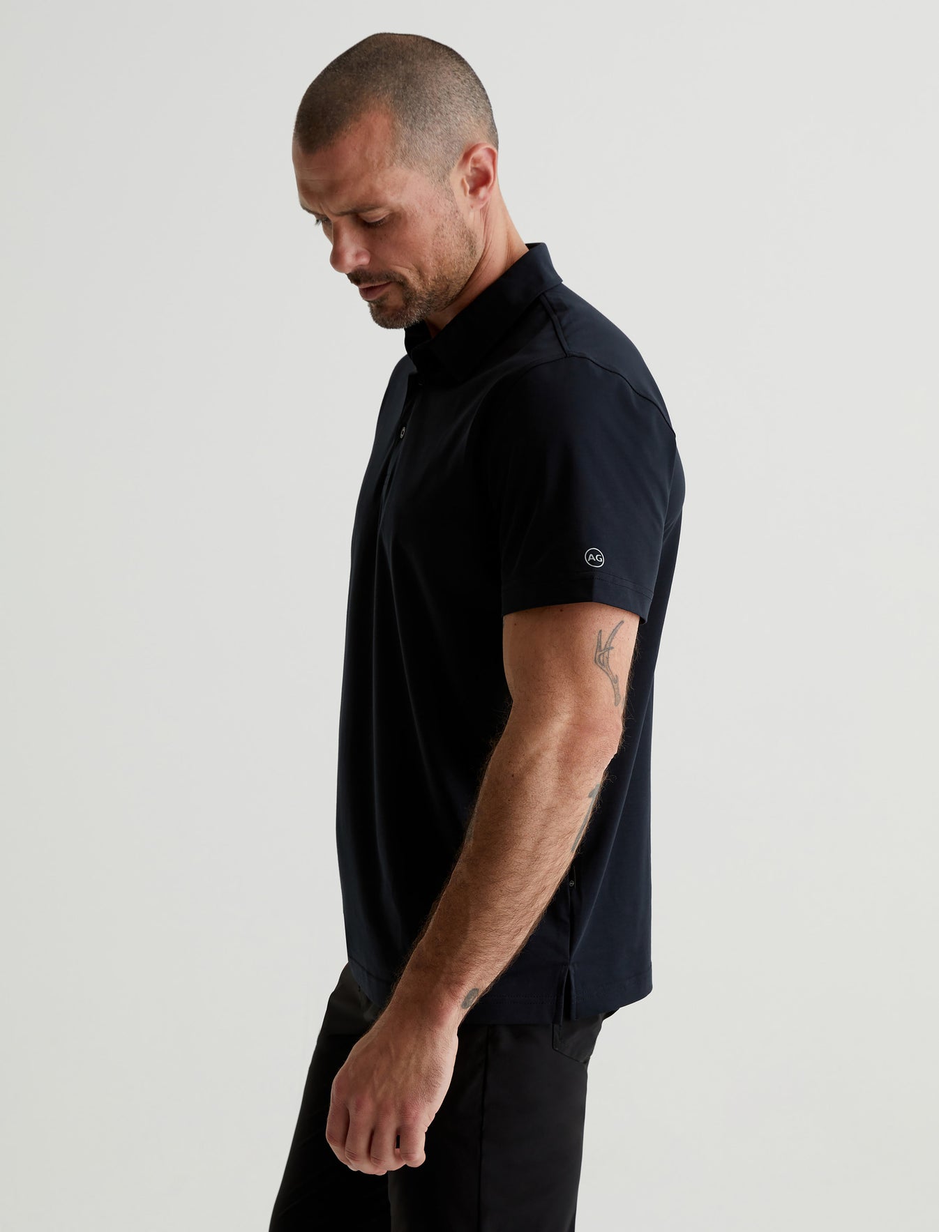 Ace S/S Polo True Black Classic Fit Short Sleeve Polo T-Shirt Men Top Photo 6