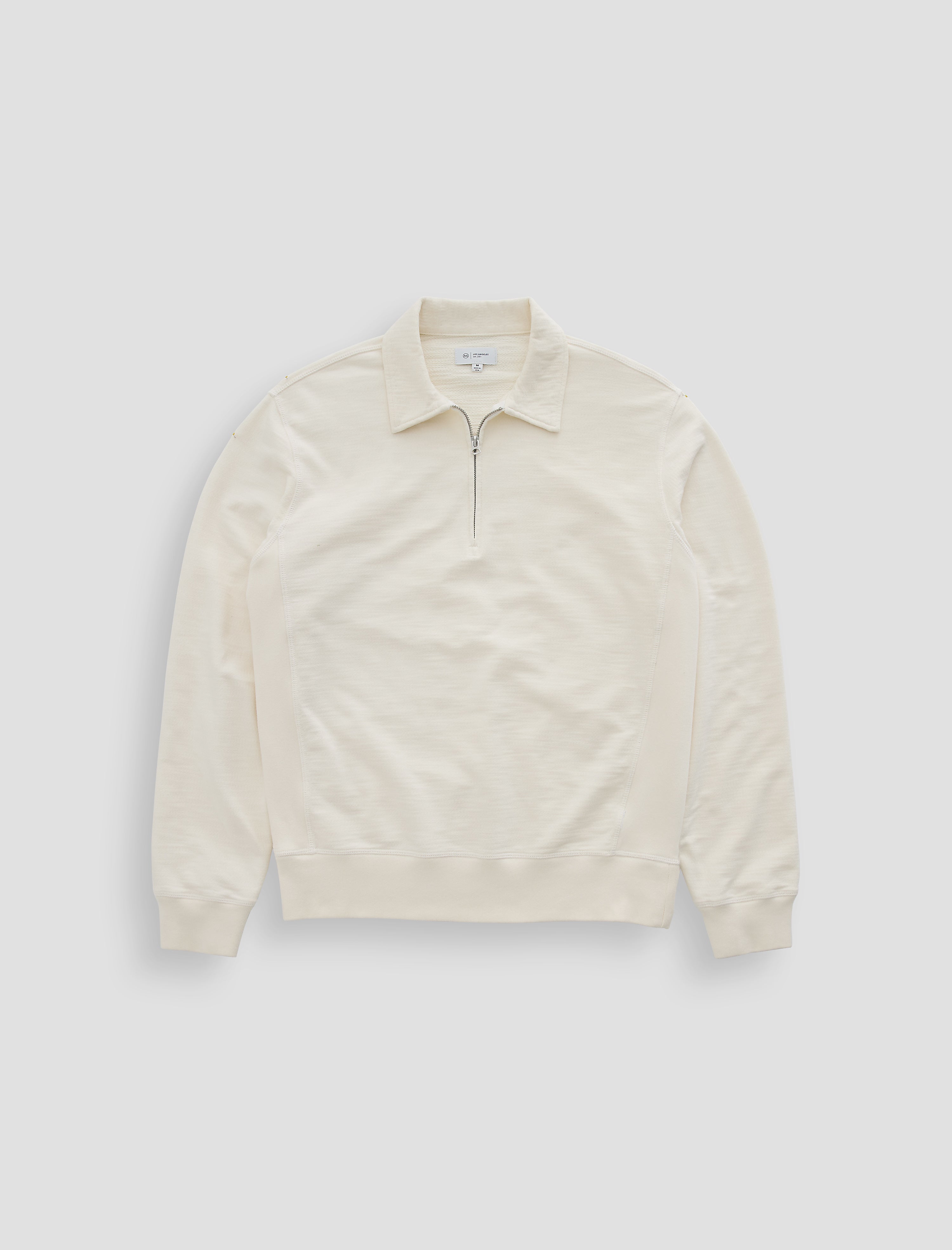 Men Ethan Zip Sweatshirt Ivory Dust at AG Jeans Official Store