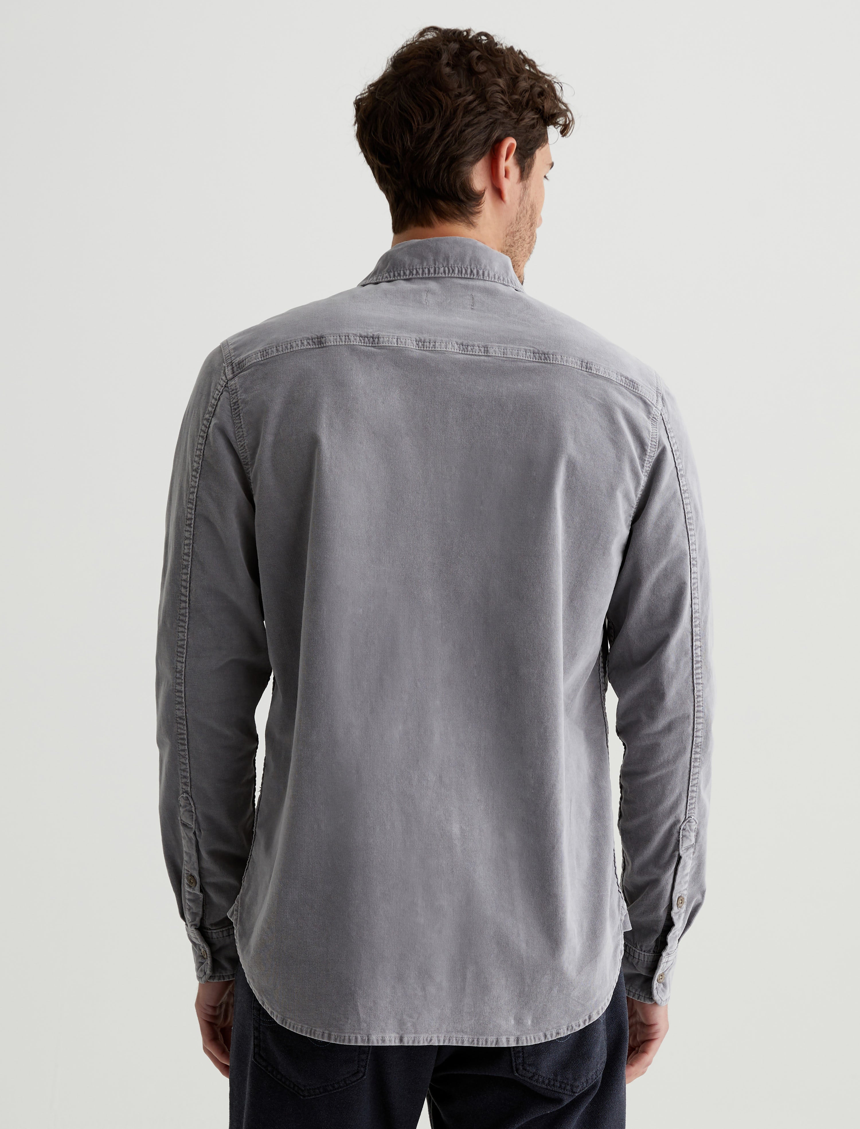 Aiden Utility Shirt Sulfur Tuscany Stone Classic Button Up Corduroy Shirt Men Top Photo 7