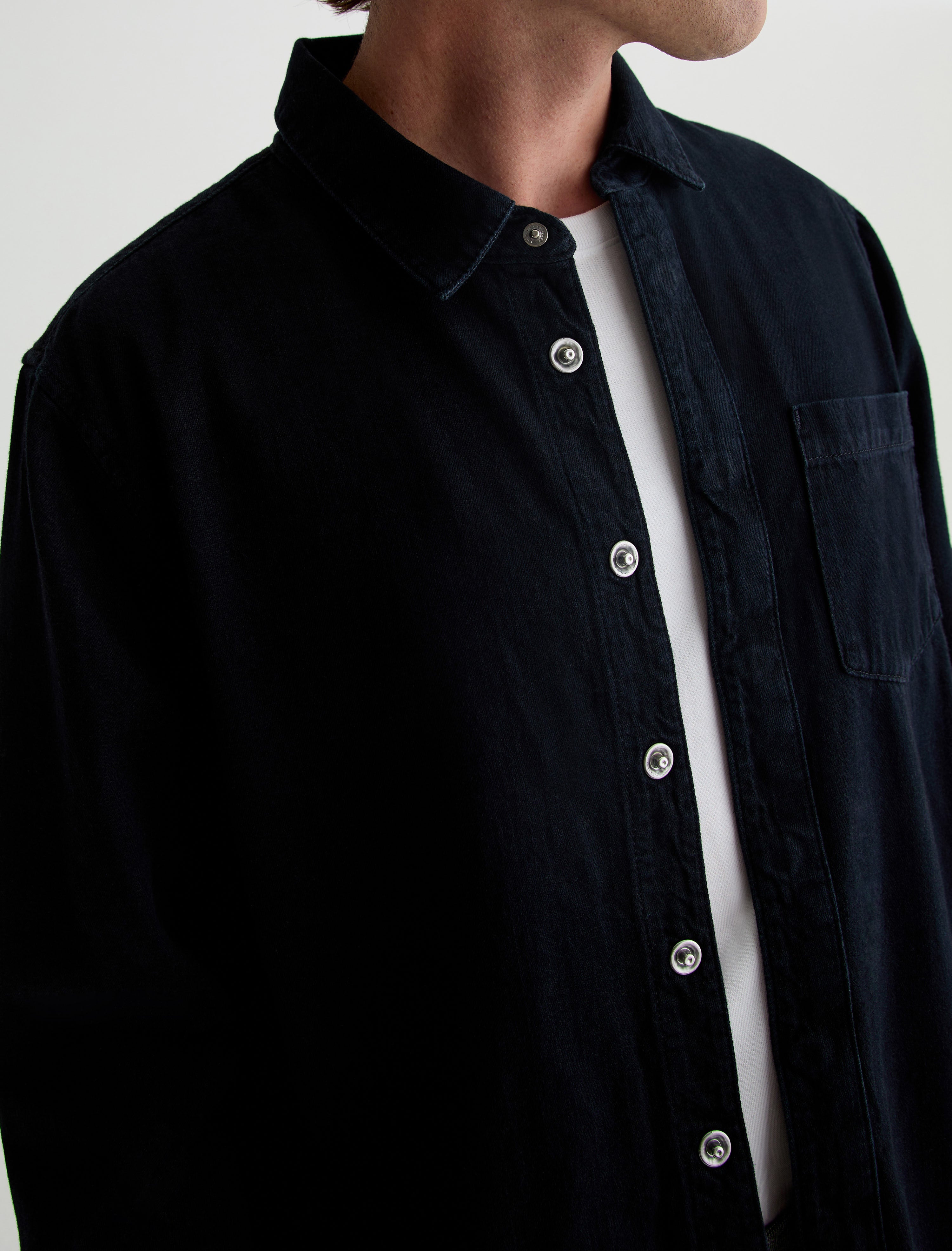 Jaden Shirt Lugano Relaxed Fit Denim Shirt Men Top Photo 3