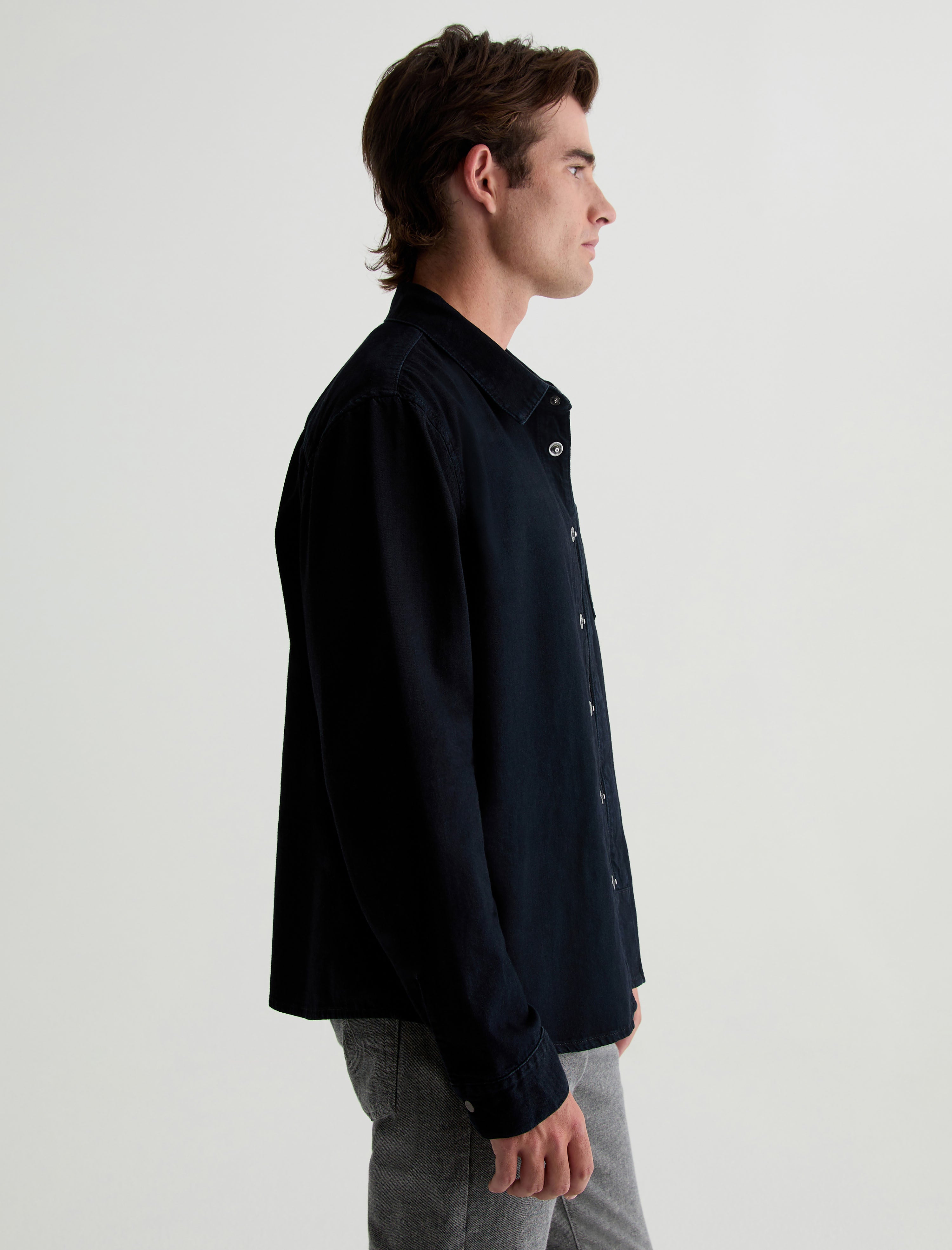 Jaden Shirt Lugano Relaxed Fit Denim Shirt Men Top Photo 4