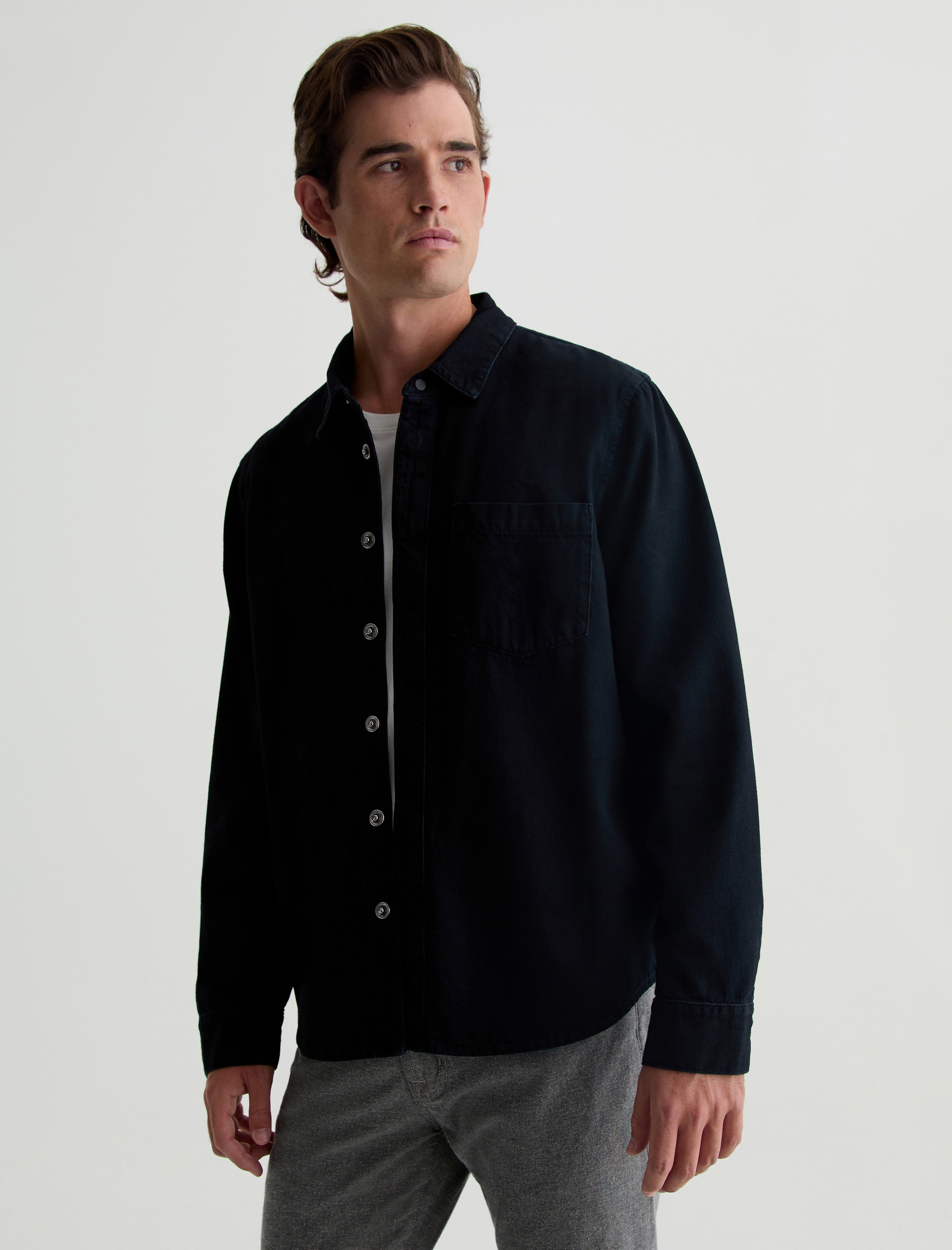 Jaden Shirt Lugano Relaxed Fit Denim Shirt Men Top Photo 7