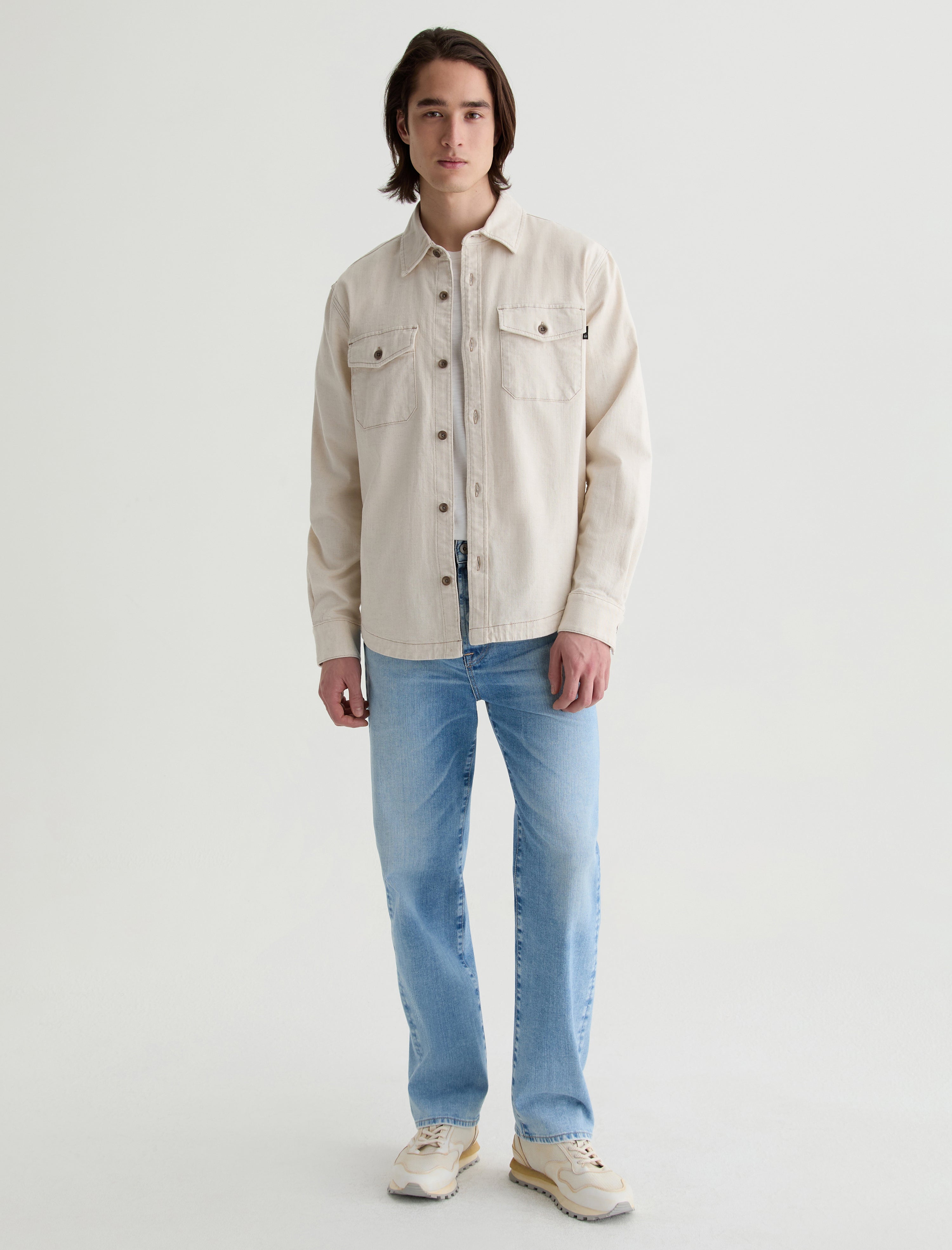 Elias Shirt Jacket Natural Shirt Jacket Men Top Photo 4