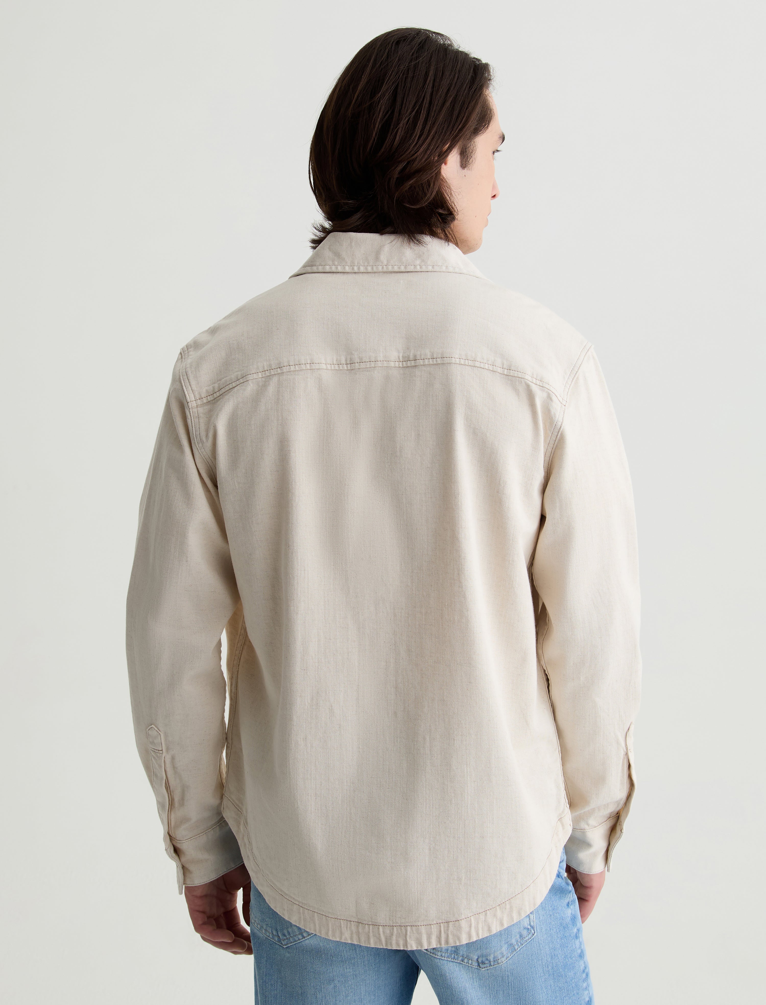 Elias Shirt Jacket Natural Shirt Jacket Men Top Photo 7