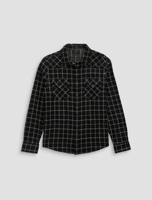 Huston Western Shirt Black Multi Classic Fit Men Top Photo 9