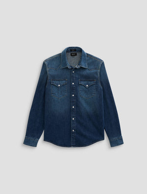 Huston Western Shirt Dawn Sky Classic Fit Men Top Photo 9