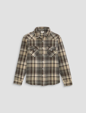 Huston Western Shirt Green Multi Relaxed Fit Mens Tops Photo 9