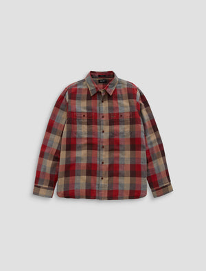 Mason Work Shirt Clay Multi Relaxed Fit Men Top Photo 9