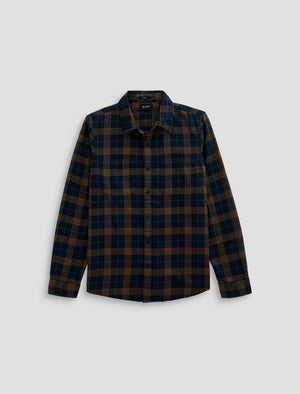 Wayne Work Shirt Deep Navy Multi Classic Fit Men Top Photo 9