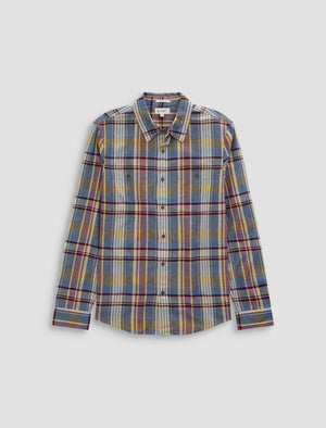 Wayne Work Shirt Blue Multi Classic Fit Men Top Photo 9