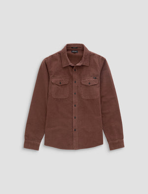 Miller Cpo Shirt Wood Brown Relaxed Fit Mens Tops Photo 9