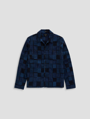 Louis L/S Camp Shirt Cobalt Club Relaxed Fit Mens Tops Photo 9