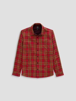 Matteo Reversible Shirt Red Multi Relaxed Fit Mens Tops Photo 9