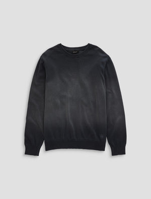 Beck Crew Sweater Heritage Black Classic Fit Mens Tops Photo 9