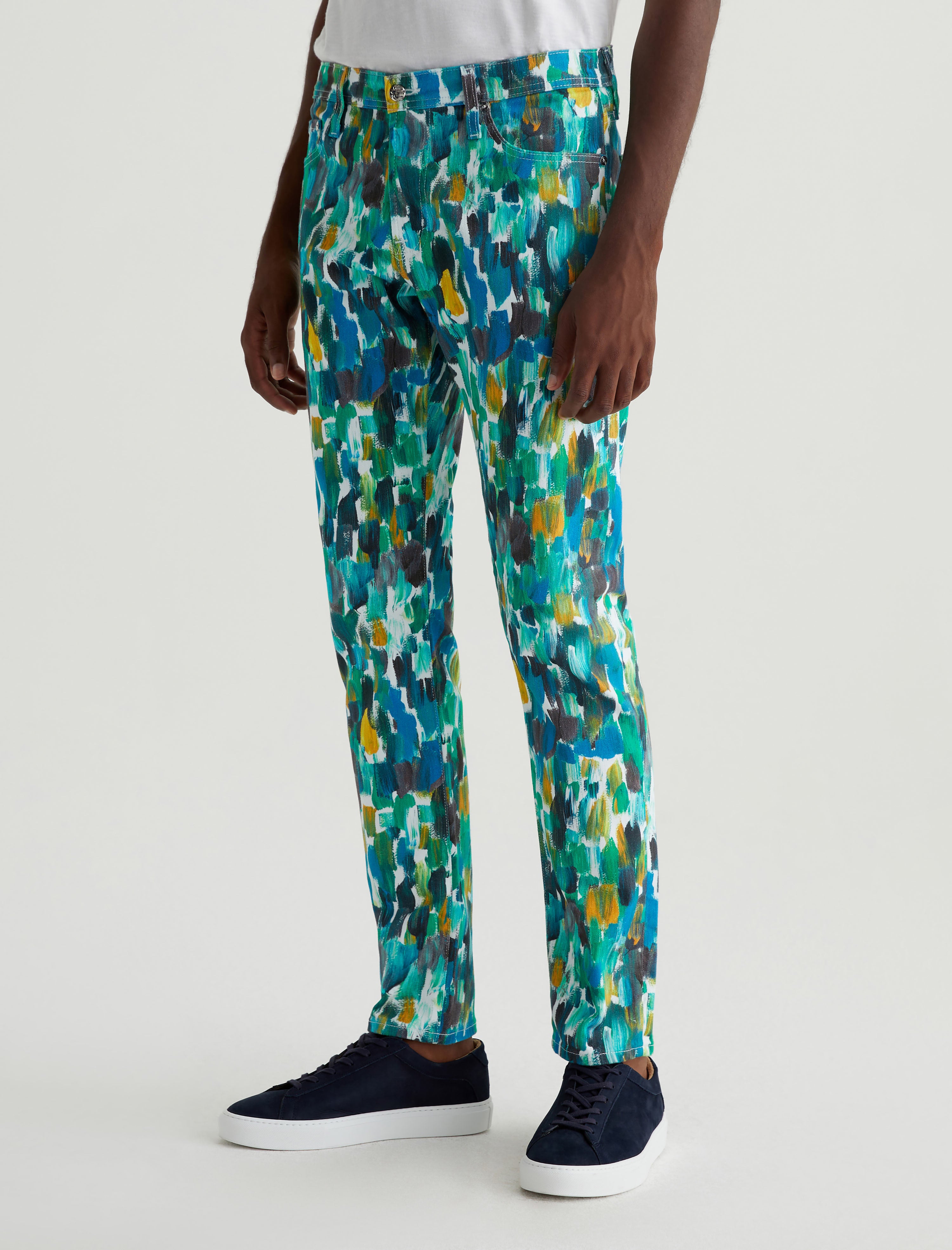 Tellis Agrippa Mix Blue Multi Modern Slim Men Bottom Photo 5