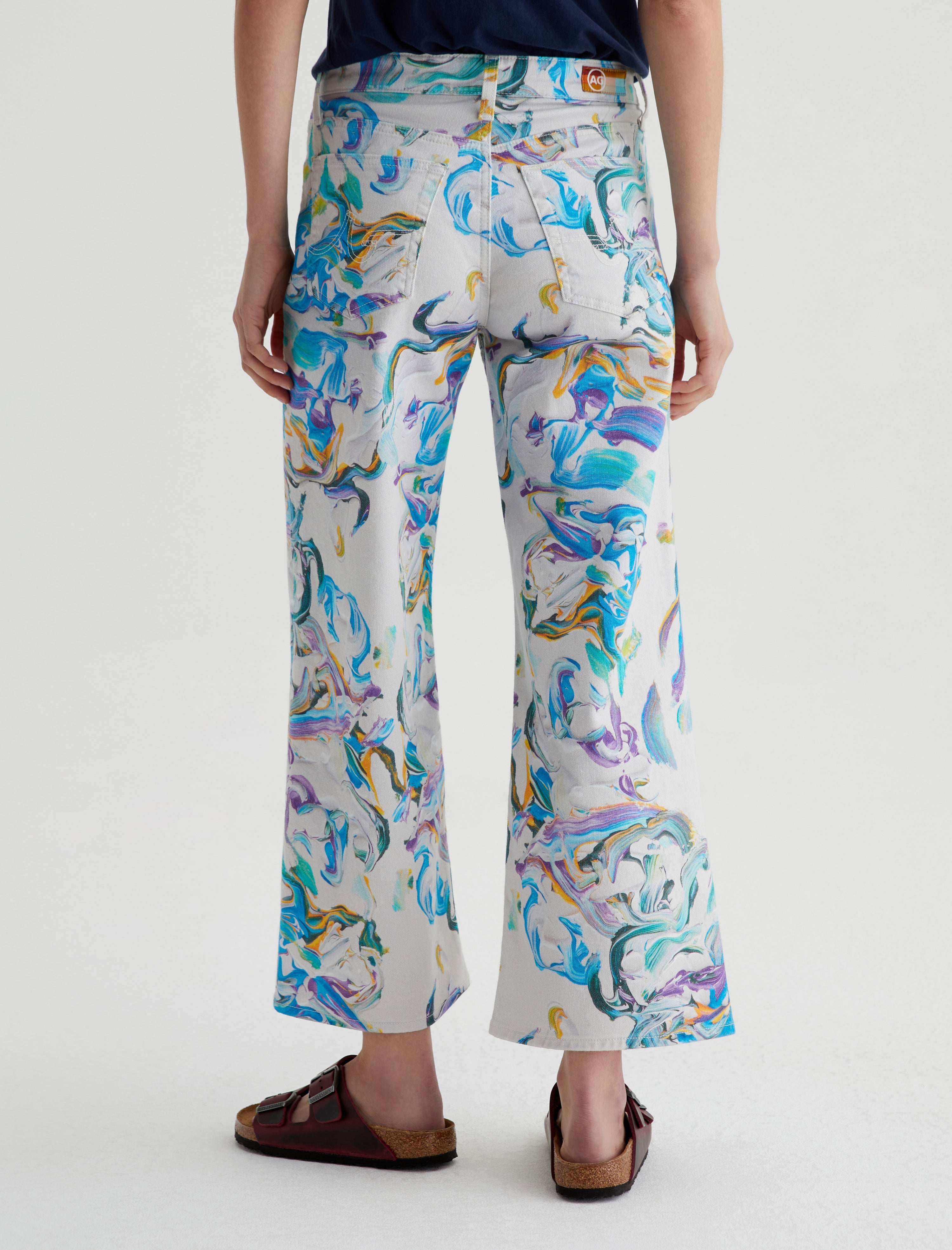 Saige Wide Leg Crop Replay Allover Art Project Mid-Rise Fit Women Bottom Photo 7