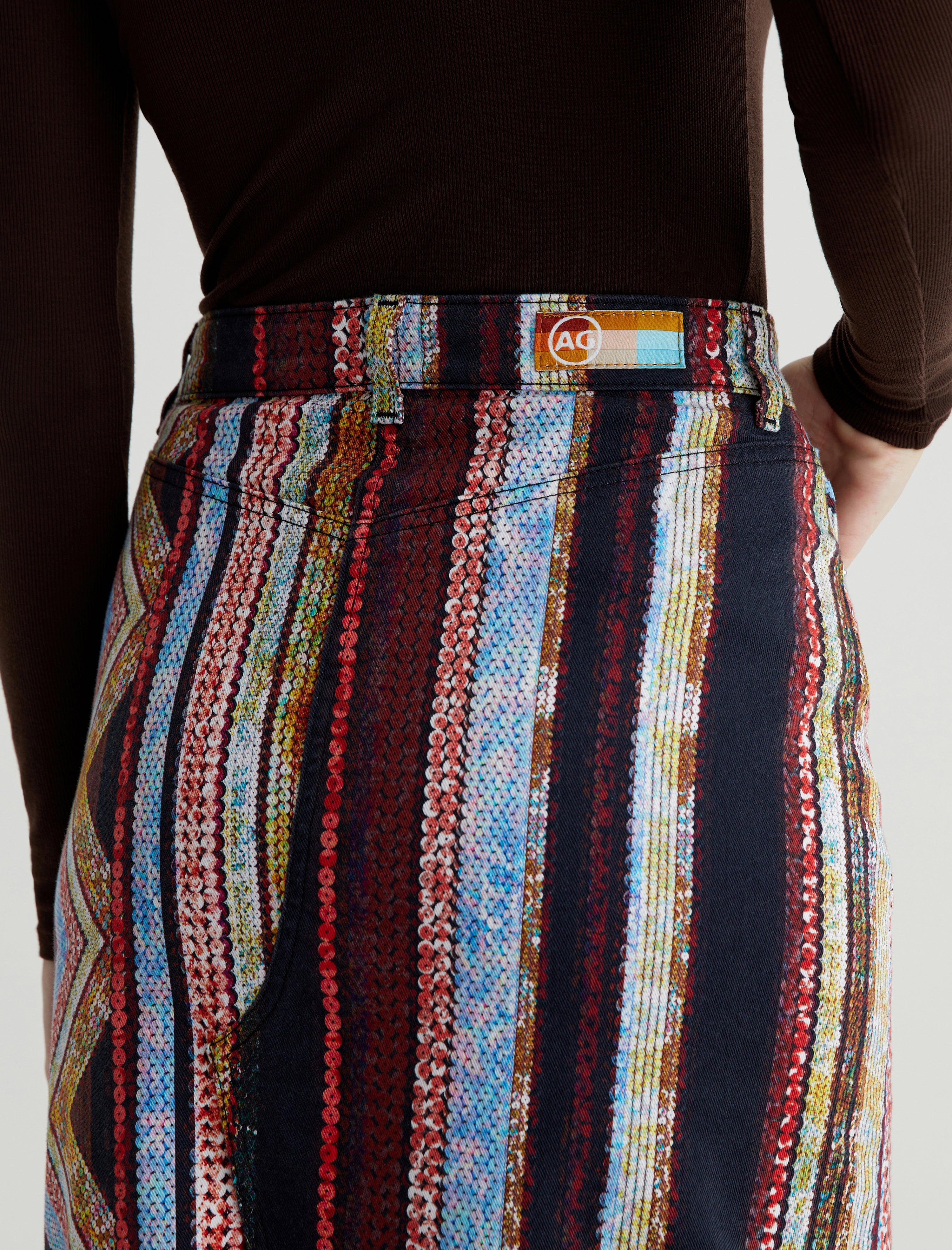 Rani Skirt Chevron Red Art Project Maxi Skirt Women Bottom Photo 6