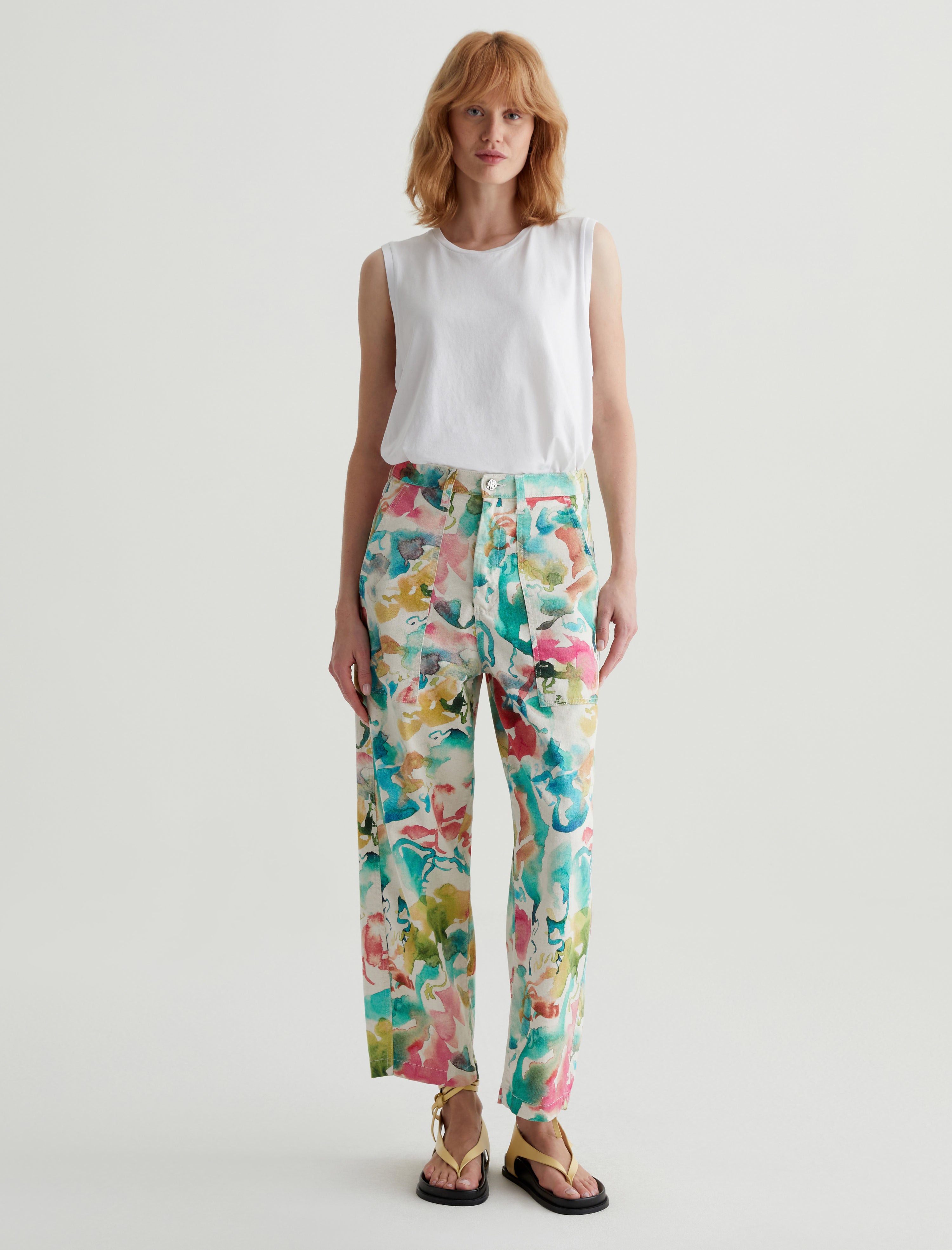 Camille Color Flow Green Utility Barrel Women Bottom Photo 1