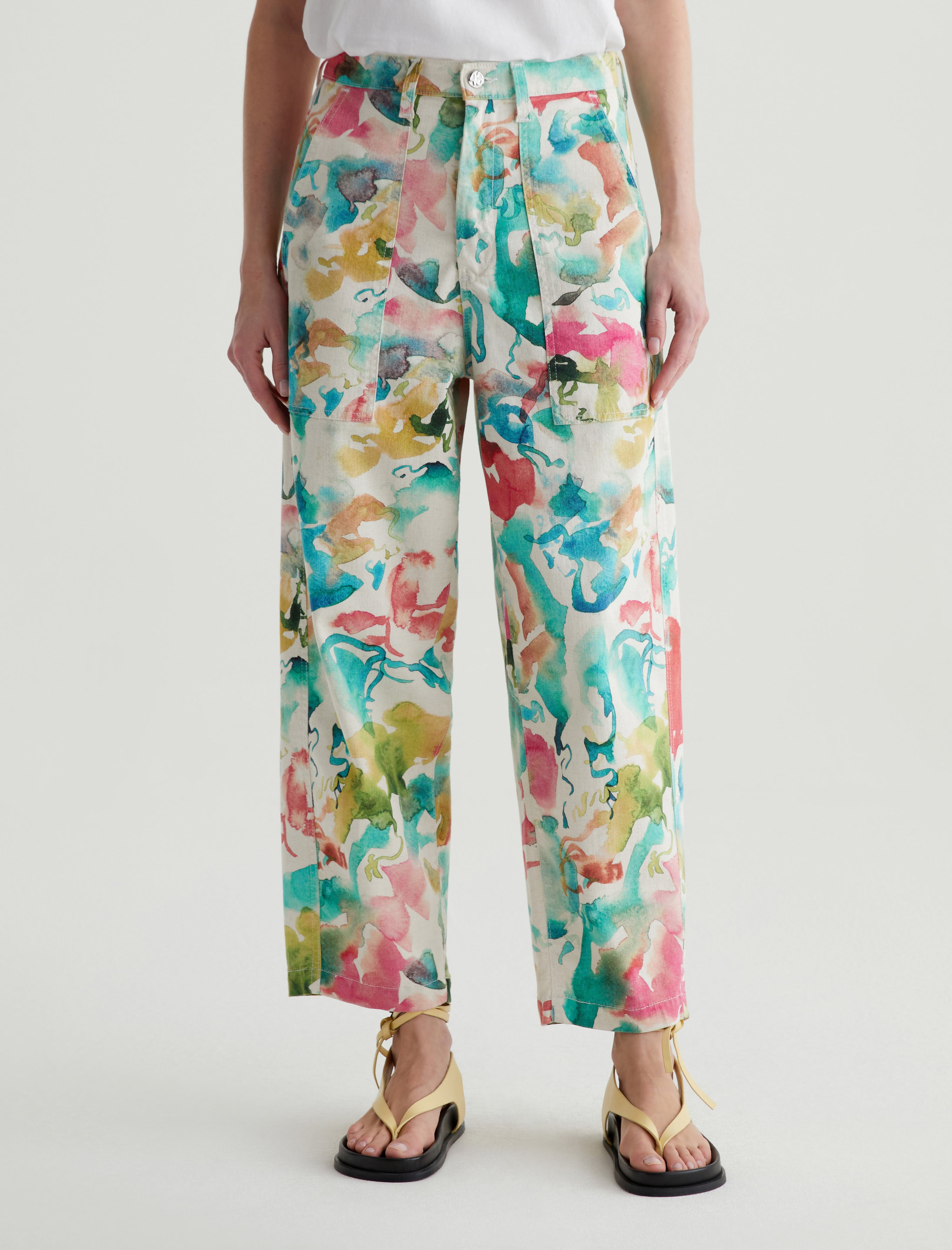 Camille Color Flow Green Utility Barrel Women Bottom Photo 2
