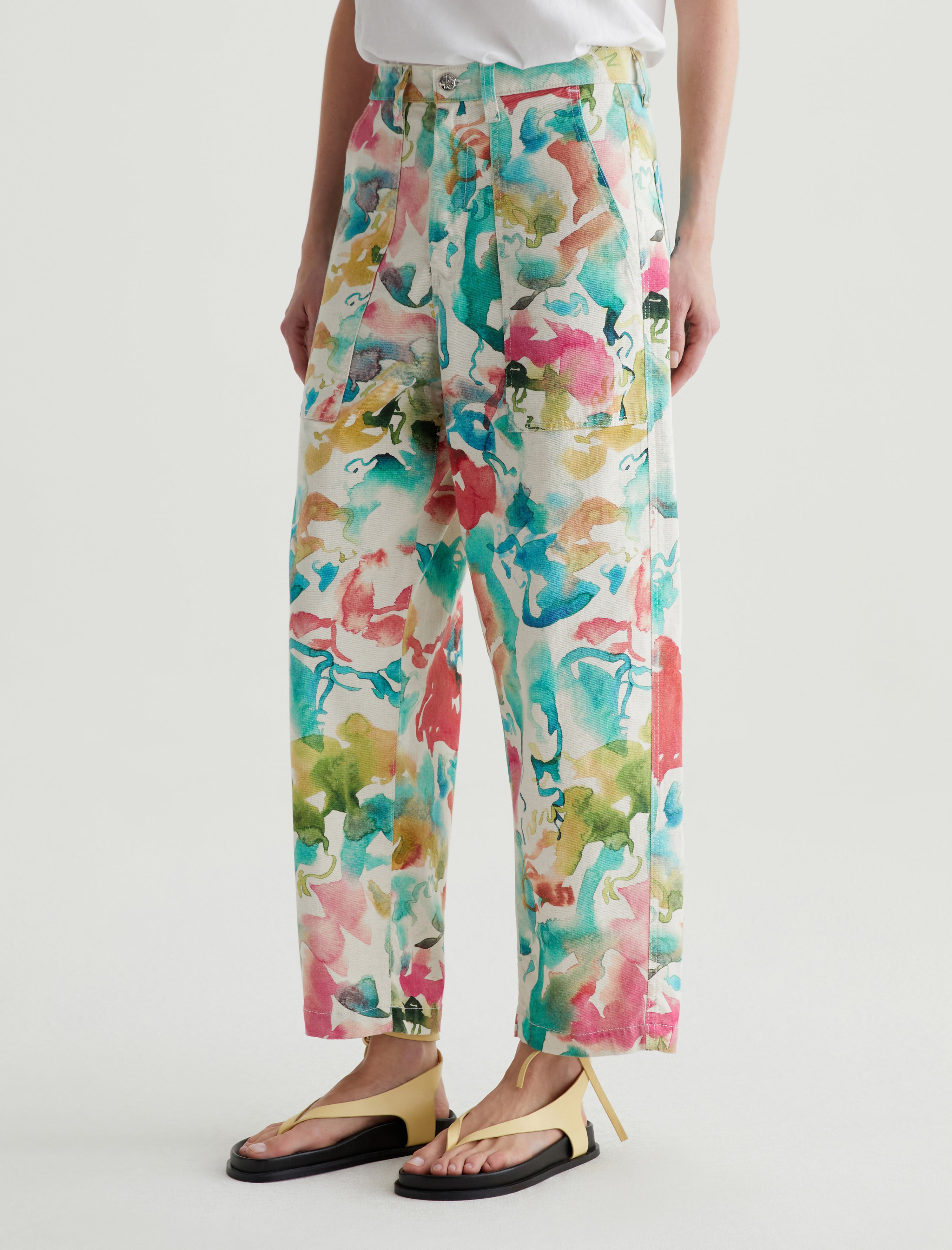 Camille Color Flow Green Utility Barrel Women Bottom Photo 4