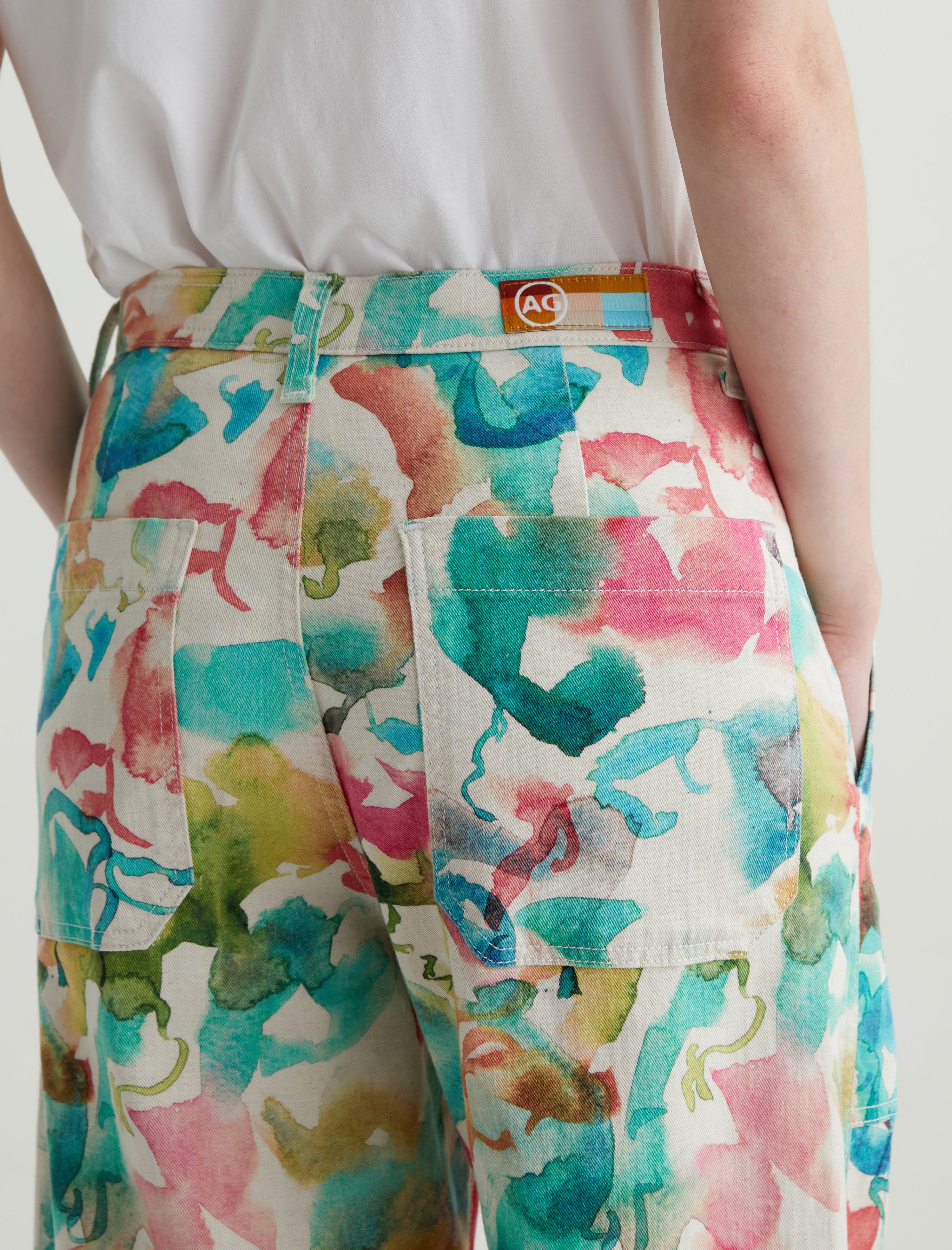 Camille Color Flow Green Utility Barrel Women Bottom Photo 6