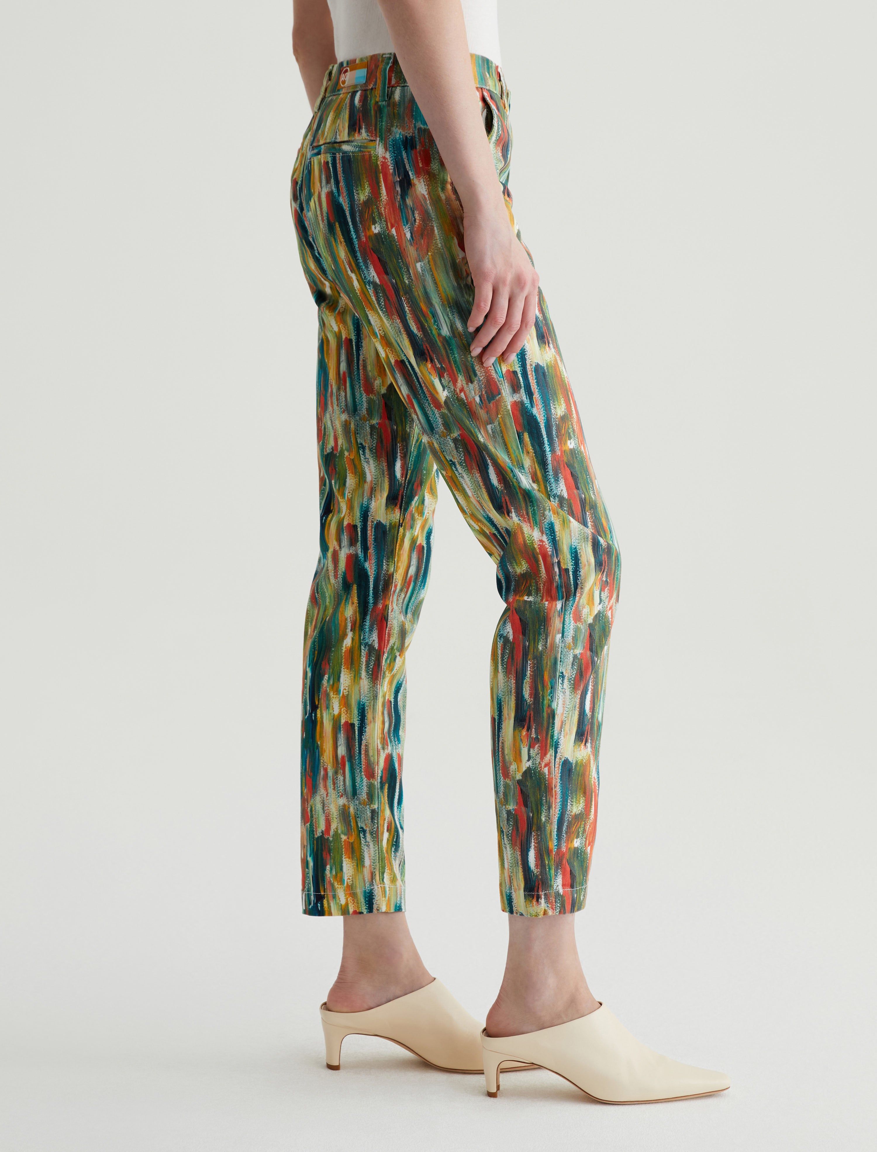 Caden Julien Mix Green Multi Tailored Trouser Women Bottom Photo 4