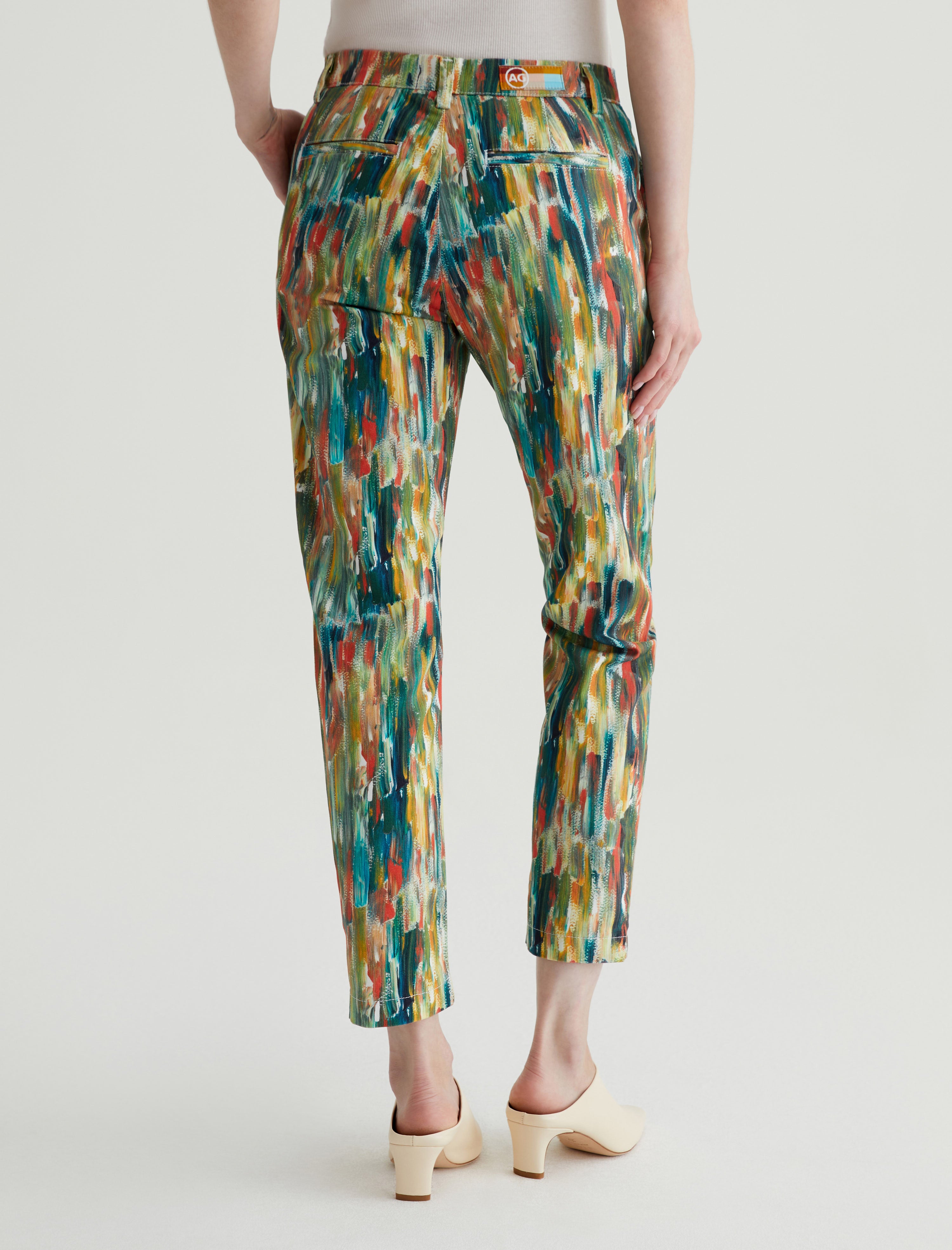 Caden Julien Mix Green Multi Tailored Trouser Women Bottom Photo 7