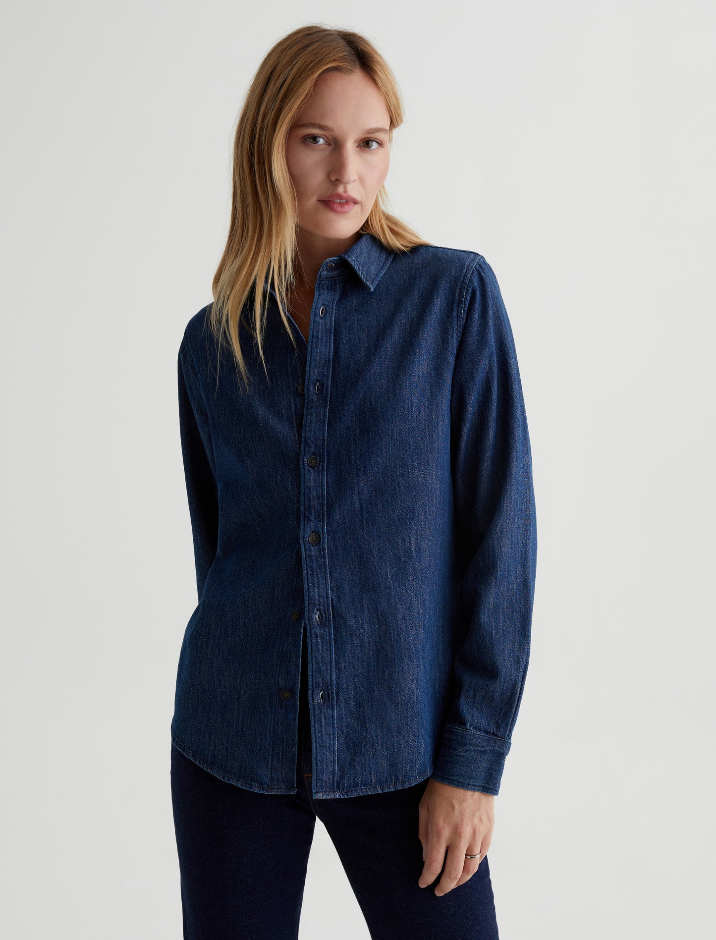 Elena Ambroeus Classic Fit Long Sleeve Button Women Top Photo 6