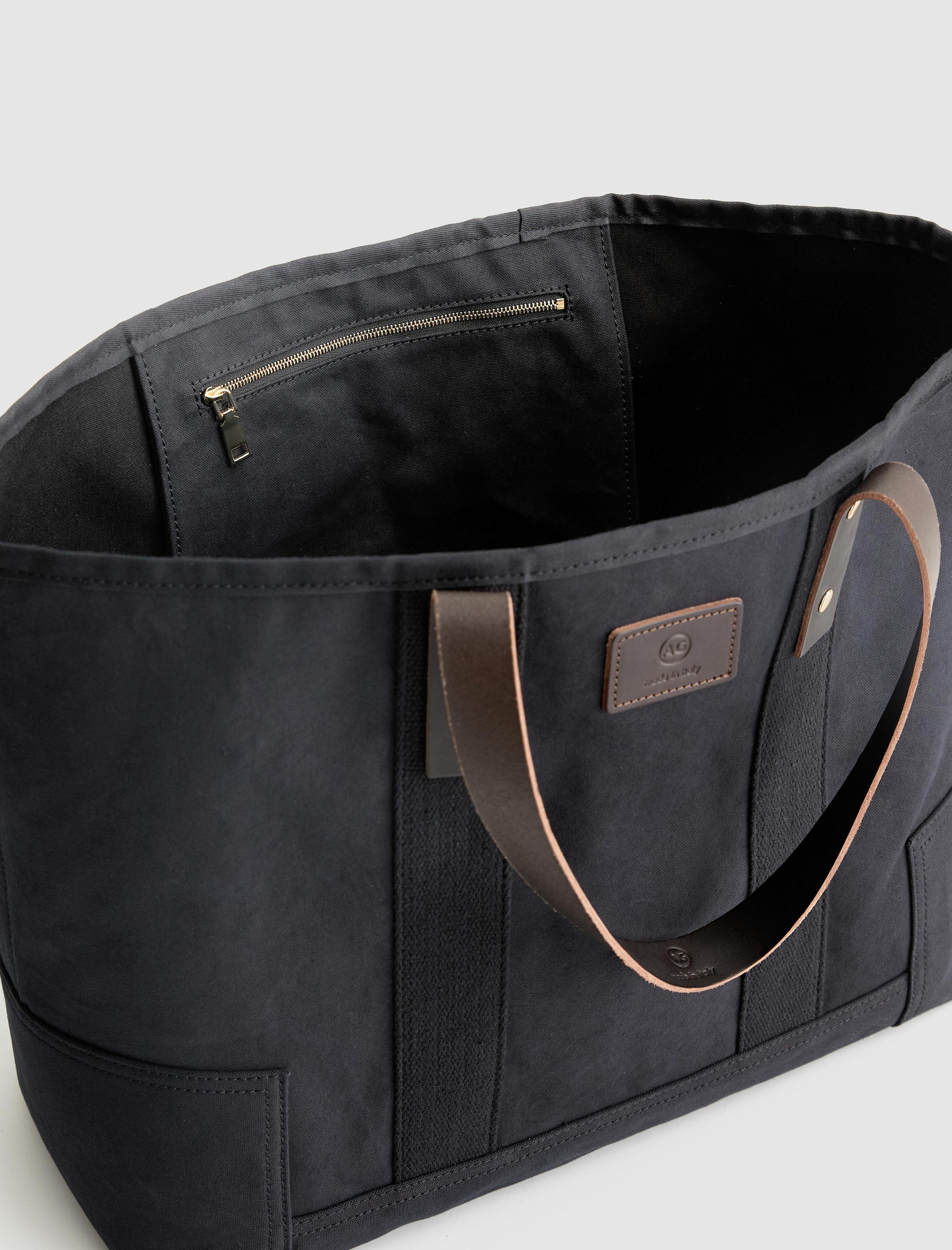Amalfi Tote Black Shopper Tote Bag Unisex Accessory Photo 4