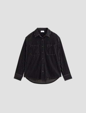 Leny Super Black Relaxed Shirt Women Top Photo 9
