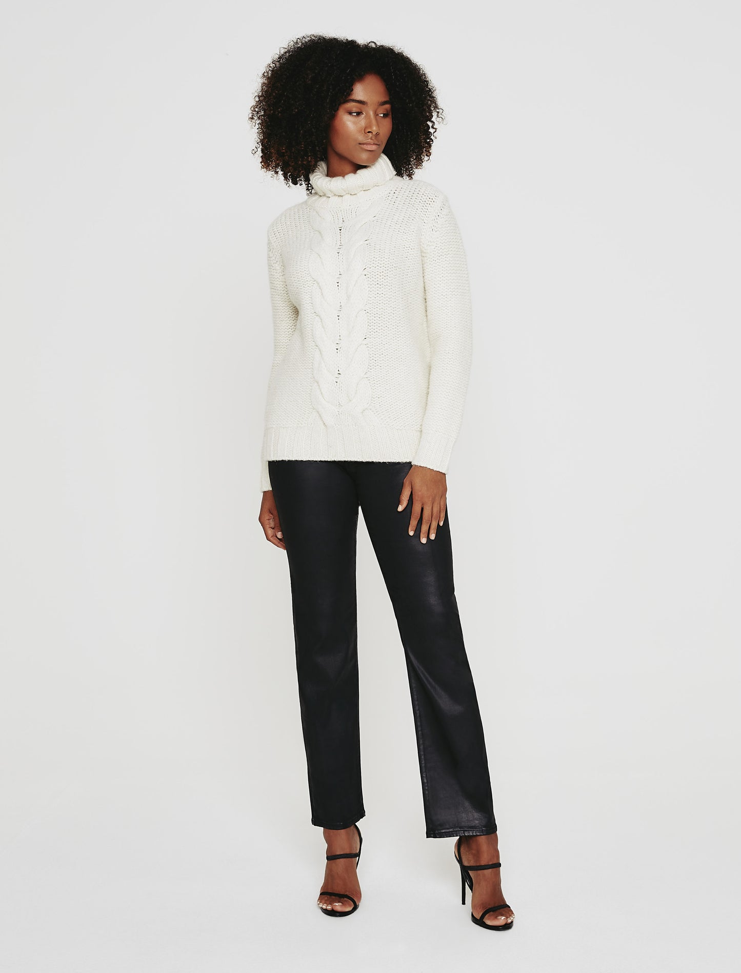 Inez Cable Sweater Soft Cream Made In Italy Women Top Photo 6