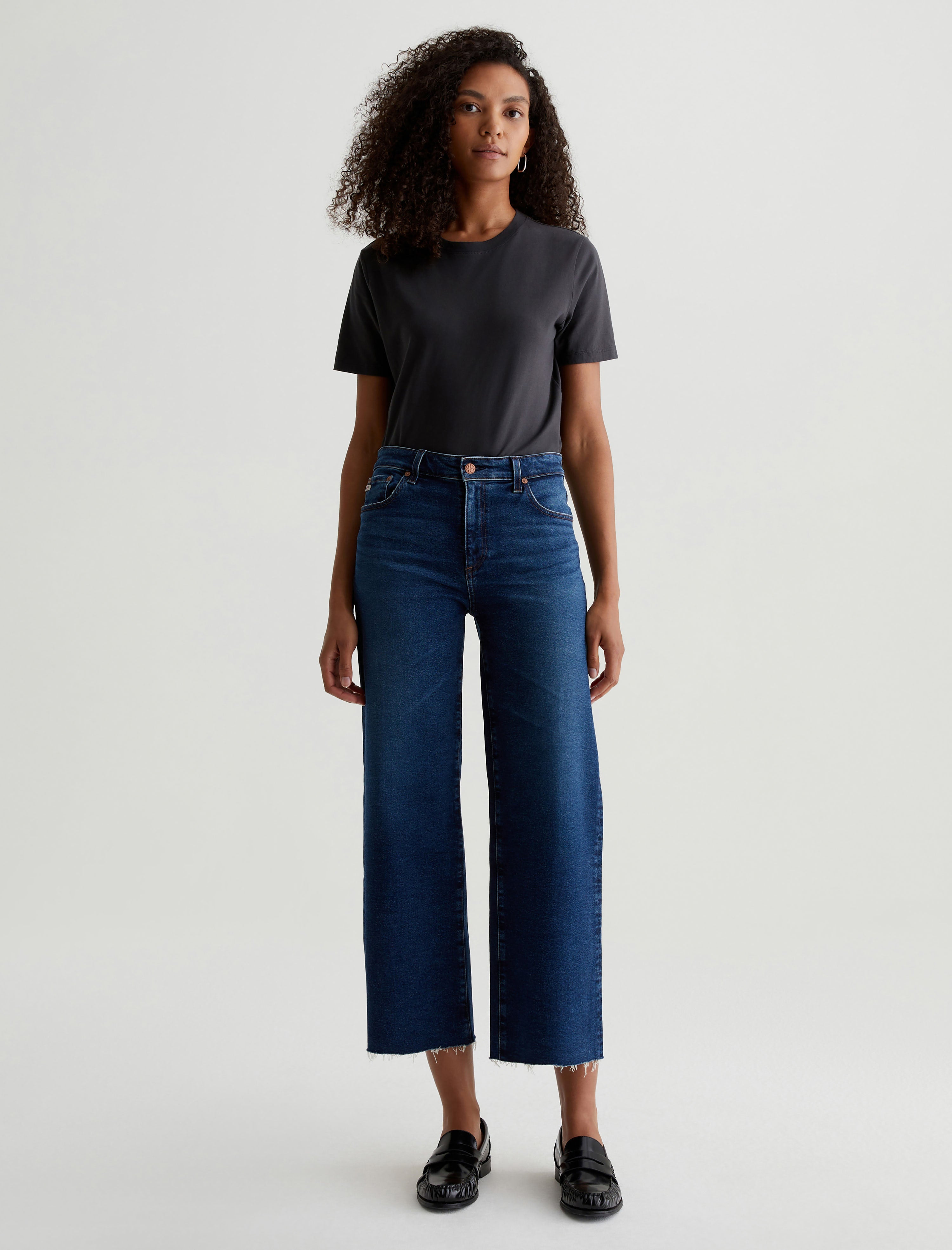 Saige Wide Leg Crop 7 Years Antwerp AG-ed™ High-Rise Straight Leg Denim Women Bottom Photo 1