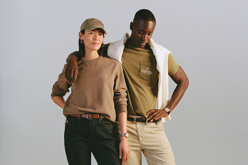 Two people wearing AG x Stony Hill.