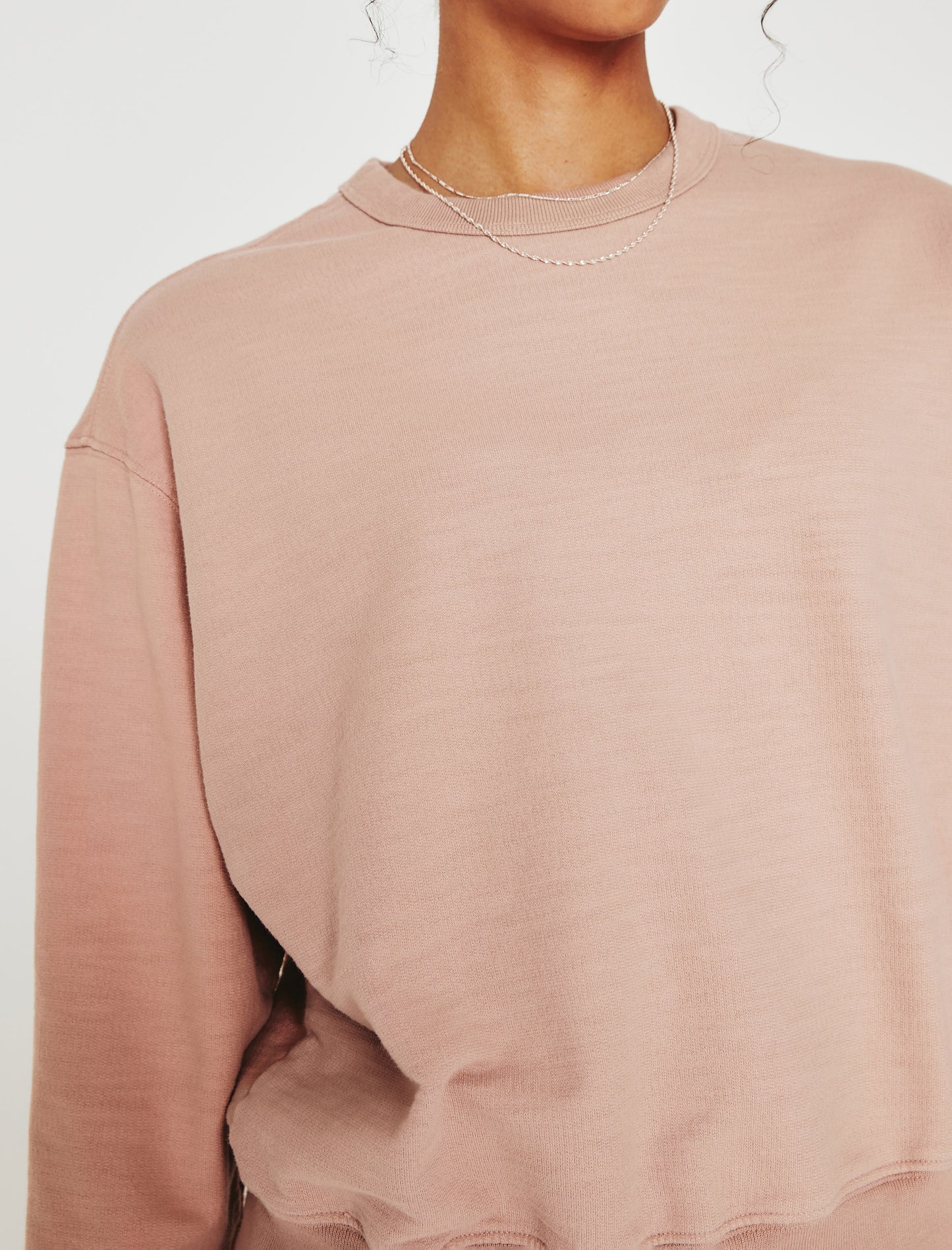 Nova Crew Rose Cloud Relaxed Crew Neck Sweatshirt Women Top Photo 3