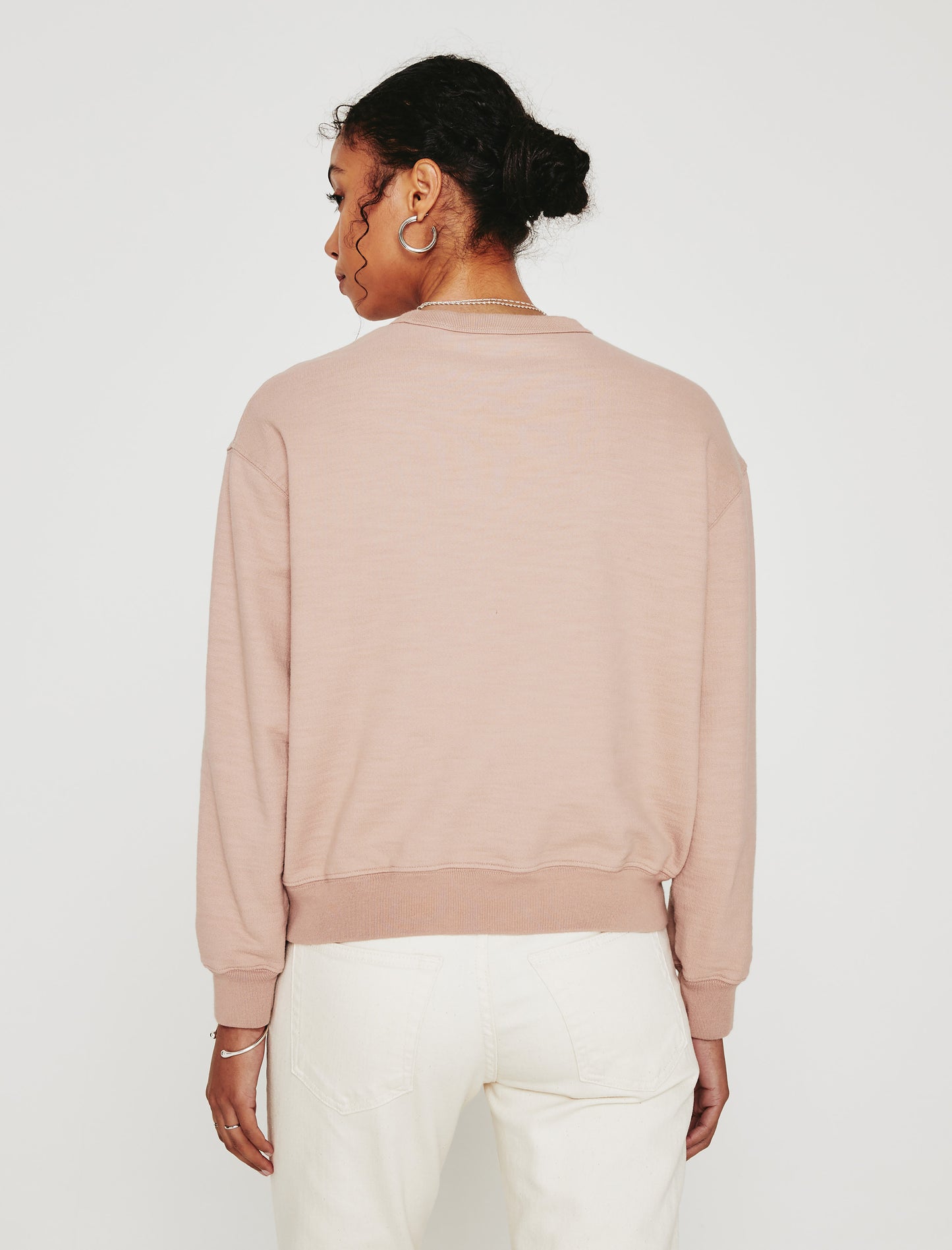 Nova Crew Rose Cloud Relaxed Crew Neck Sweatshirt Women Top Photo 6