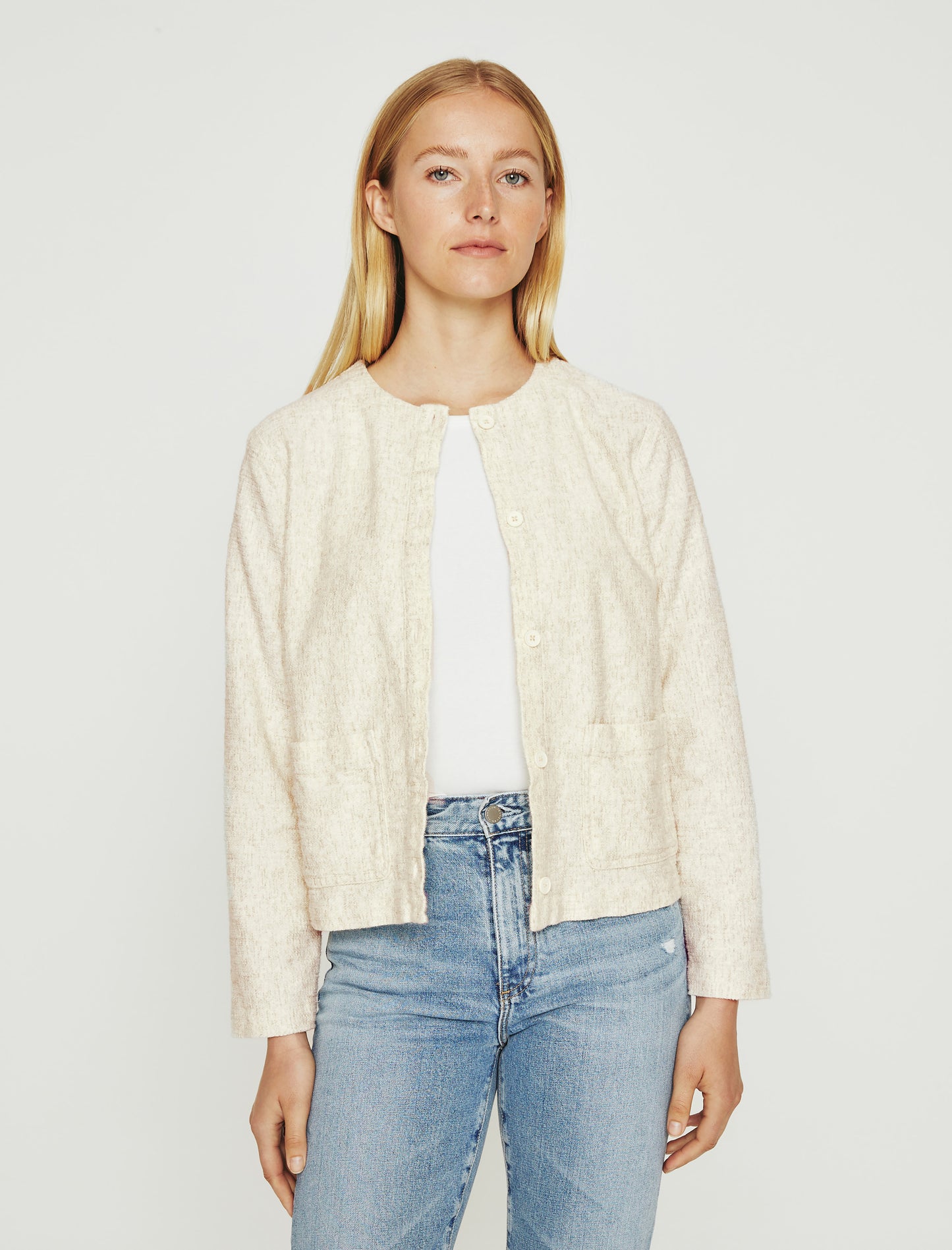 Jacquelyn Cardigan Ikat Wool Netural Multi Relaxed Cardigan Women Top Photo 1