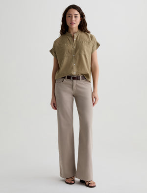 Adria Simple Taupe Low-Rise Wide Leg Women Bottom Photo 1