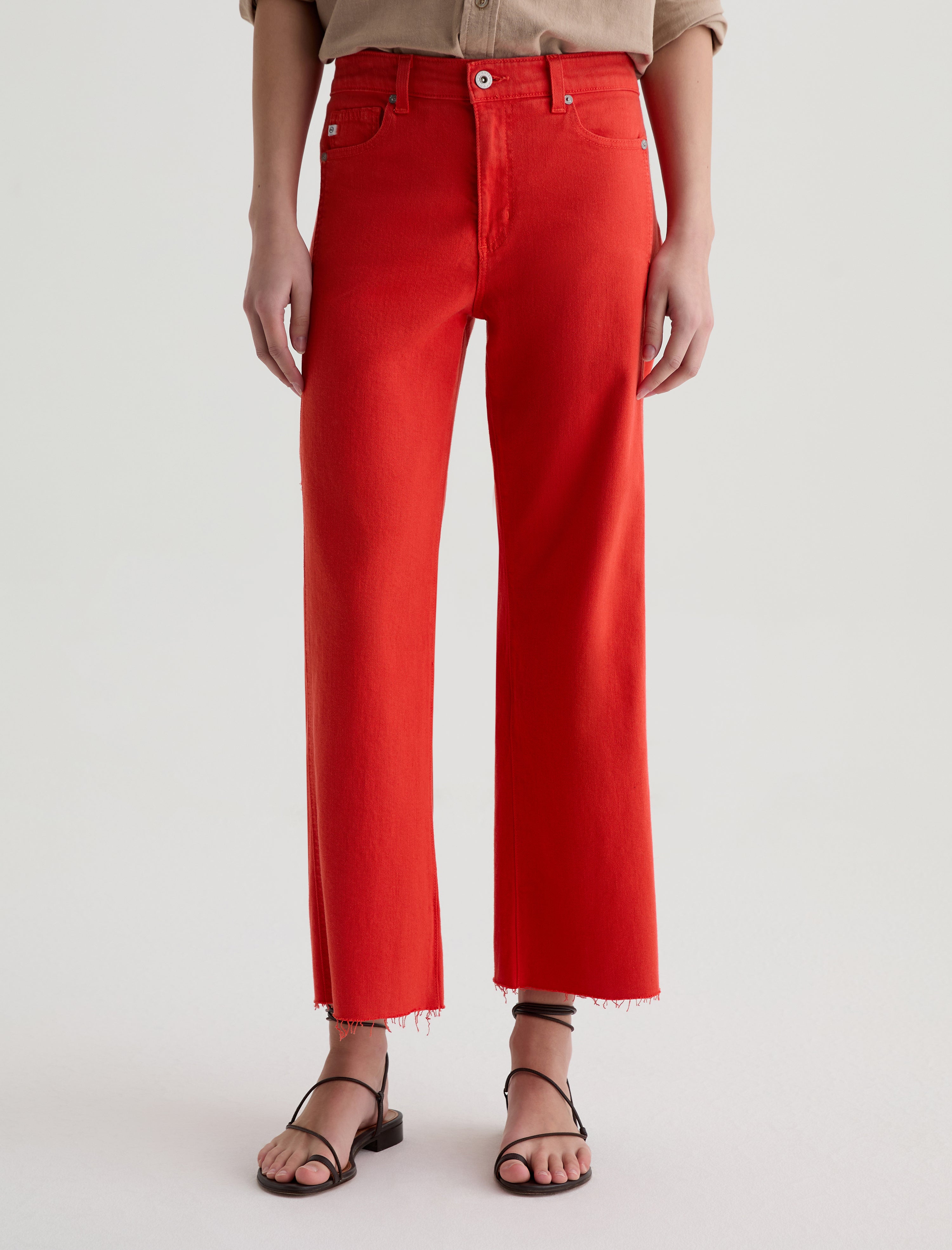 Saige Wide Leg Crop Tabasco Mid-Rise Fit Women Bottom Photo 2