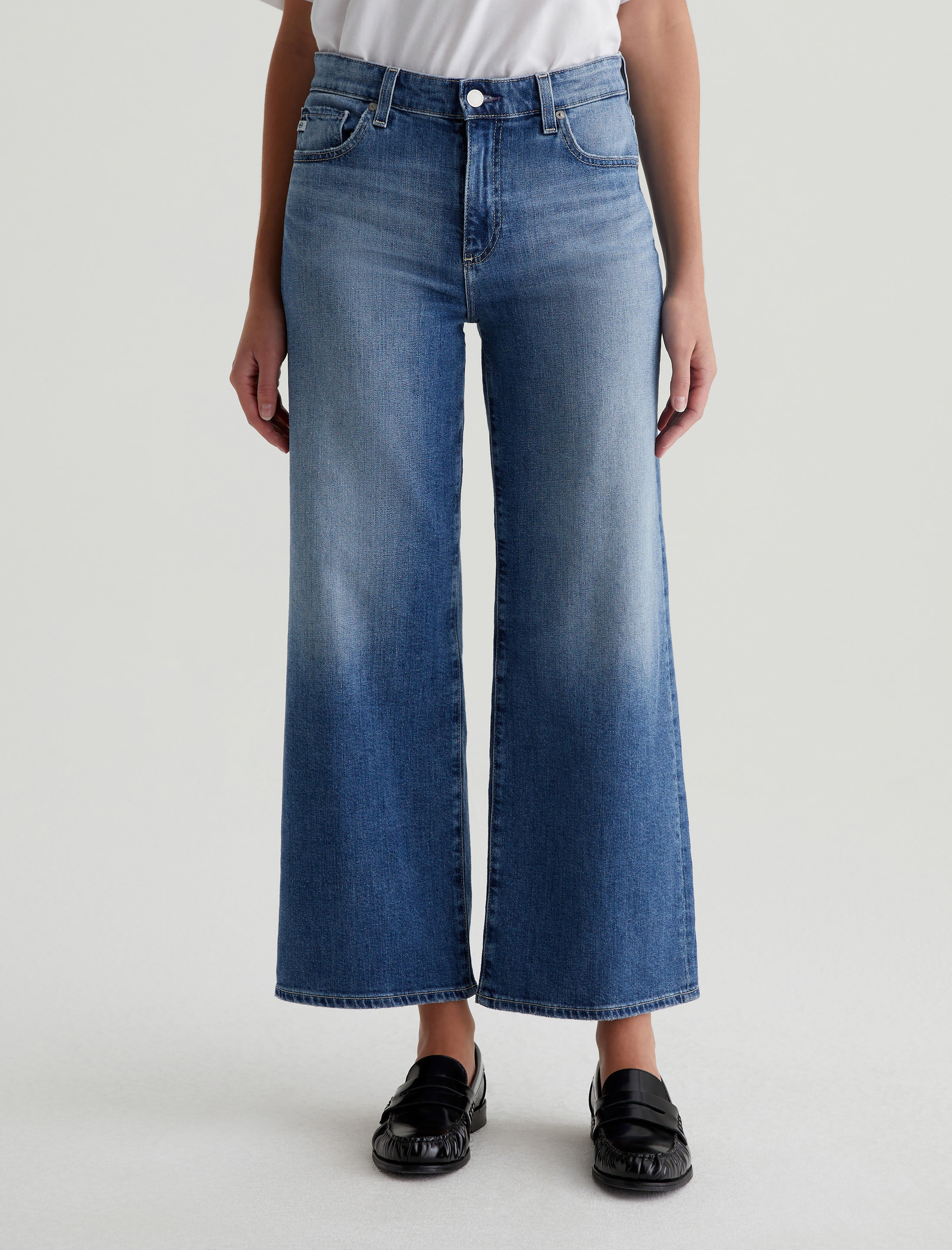 Saige Wide Leg Crop Bell Canyon Mid-Rise Wide Leg Women Bottom Photo 2