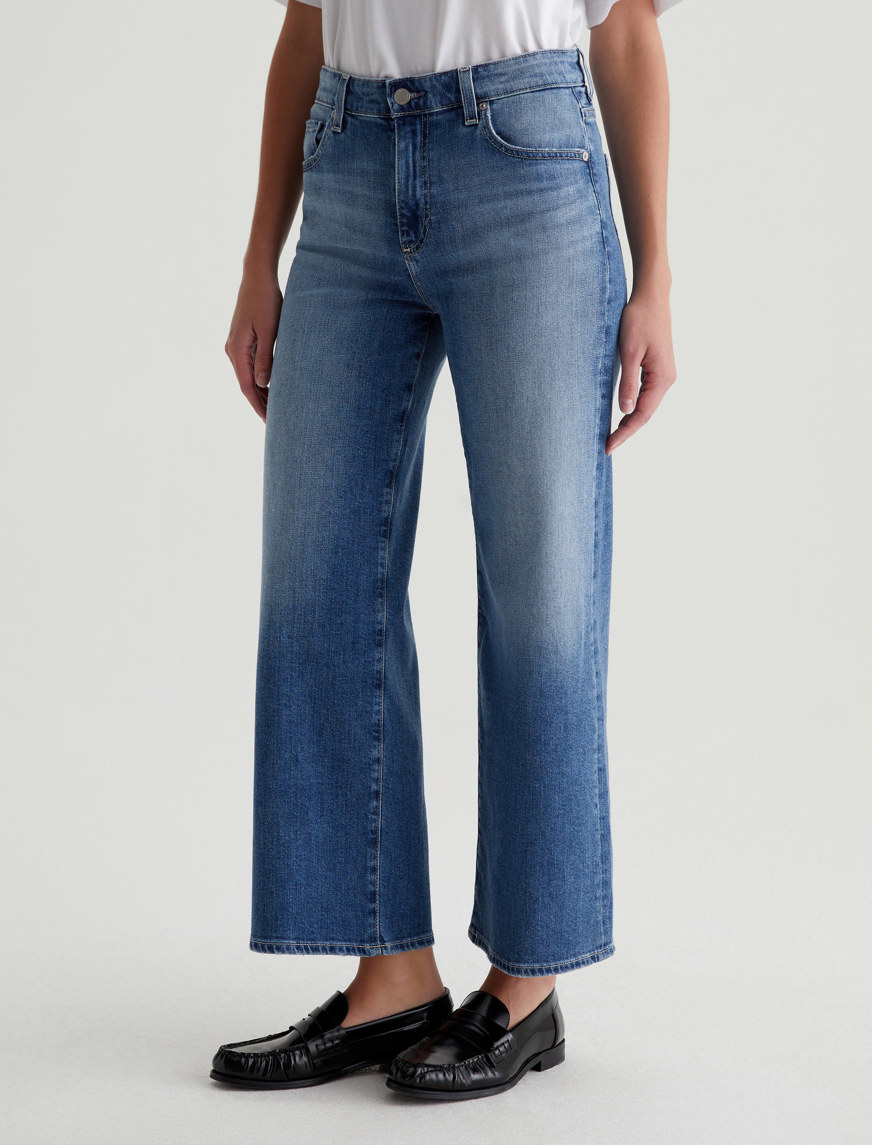 Saige Wide Leg Crop Bell Canyon Mid-Rise Wide Leg Women Bottom Photo 5