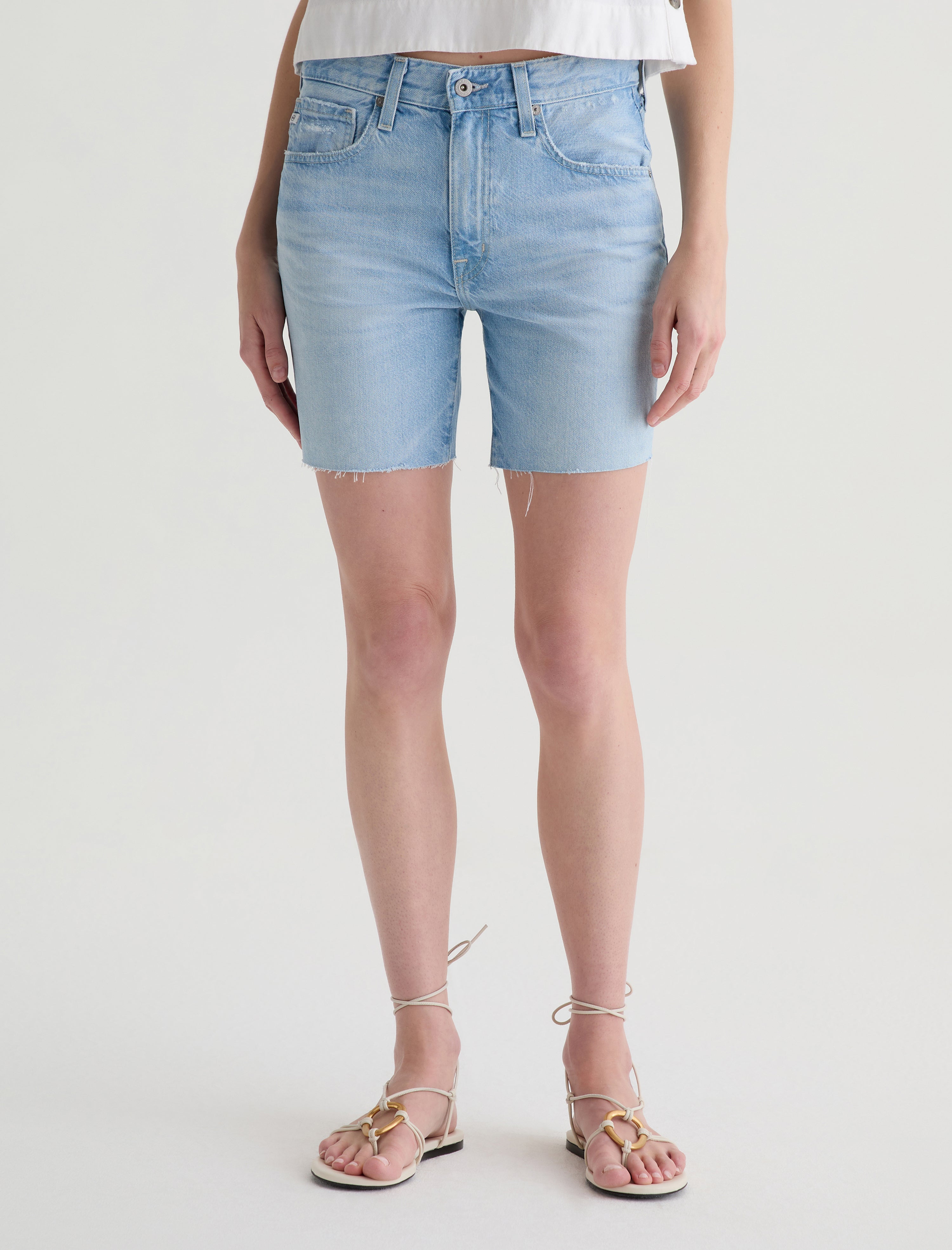 Ex-Boyfriend Short Allusion Destructed Mid-Rise Bermuda Women Bottom Photo 2